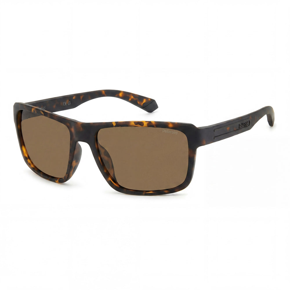 Gafas de sol polarizadas de policarbonato con protección UV para mujer Polaroid Casual Marrón Mate Habana 58mm