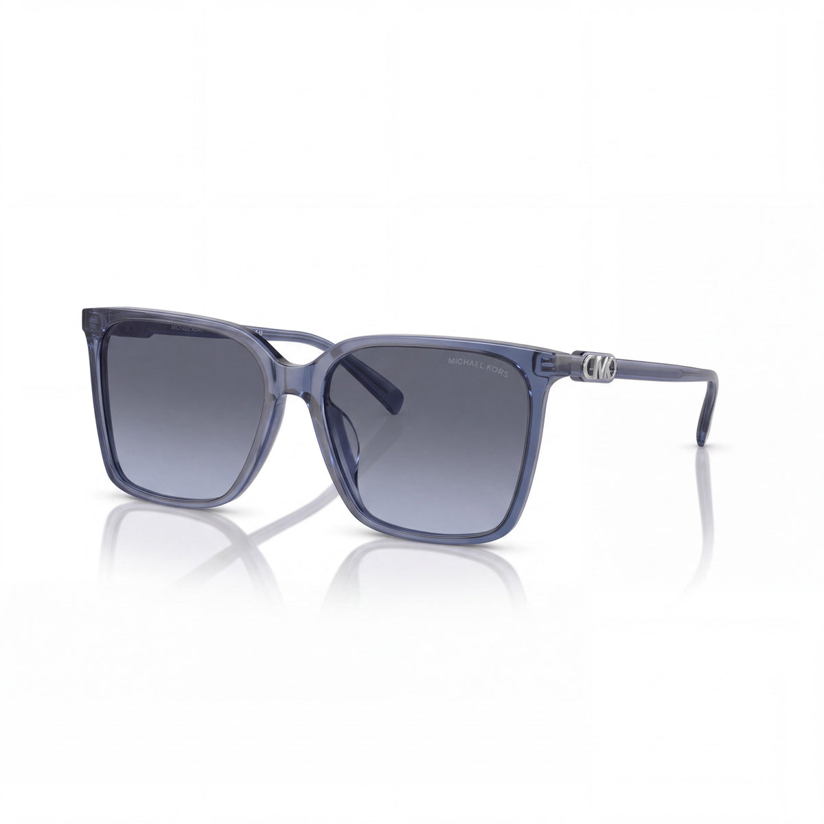 Michael Kors 0mk2197u Women's Classic Round Sunglasses with Multicoloured Bone Frame and Blue Gradient Lenses 56, Photo 1