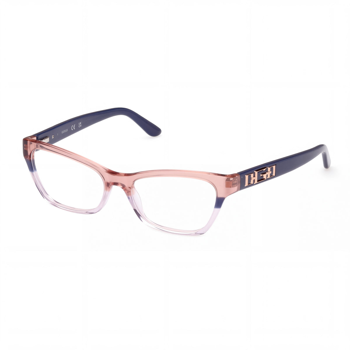 GUESS Gu2979 Women’s Blue Striped & Monocolor Plastic Frame Optical Glasses with Polycarbonate Lenses 52mm, Photo 1