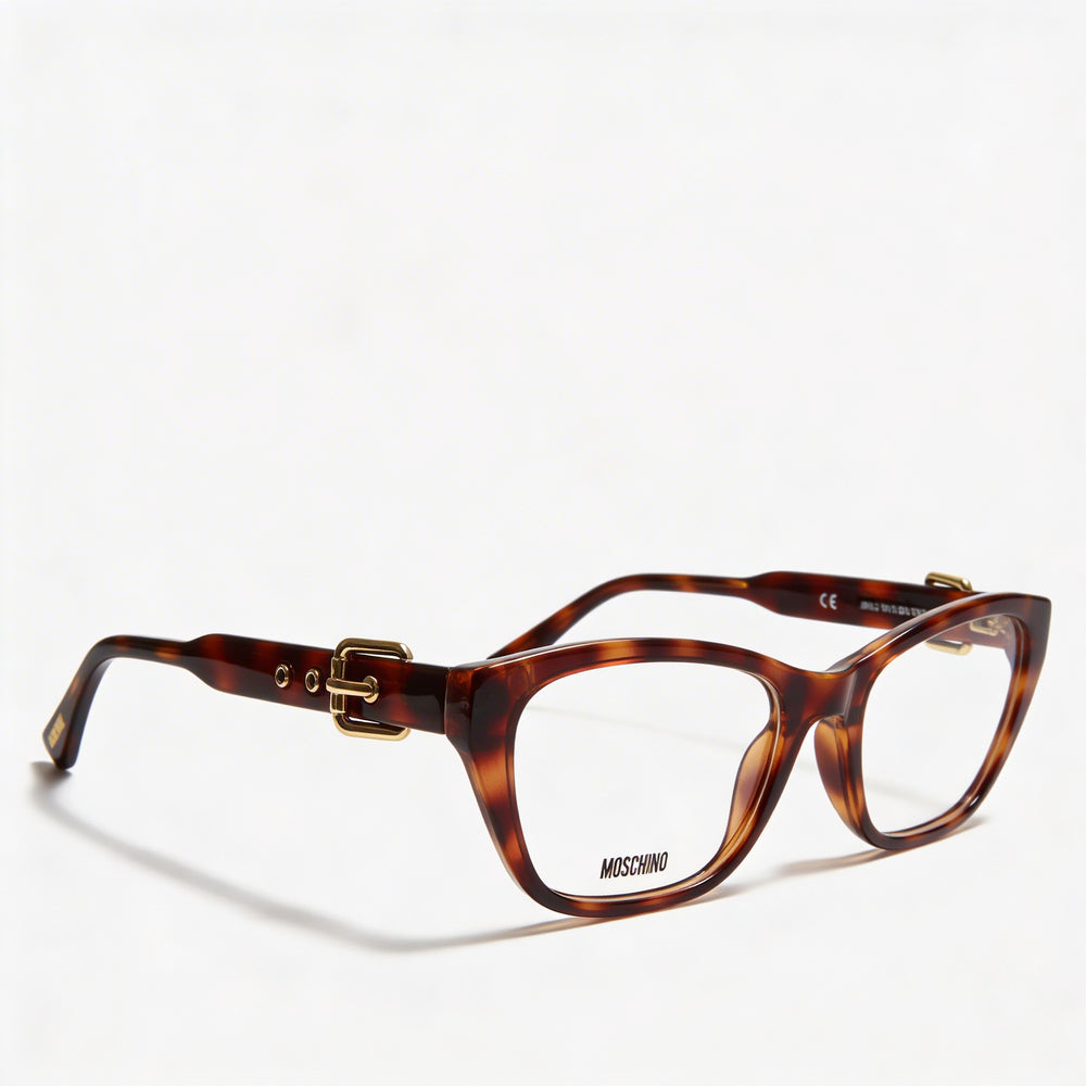 Gafas Moschino de Montura Moderna de Acetato para Mujer, Acabado Color Habana, 51mm de Ancho de Lente