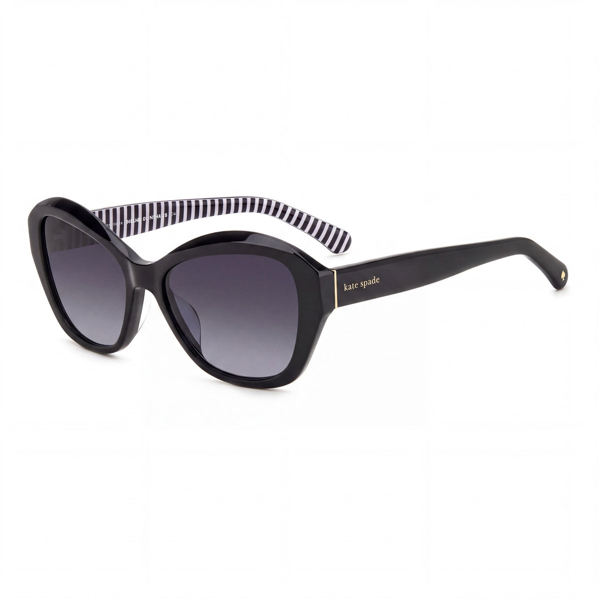 Gafas de sol casuales para mujer kate spade new york AGLAIA/S de acetato negro, no polarizadas, con lentes gris oscuro degradado, 54-17-140, Photo 1