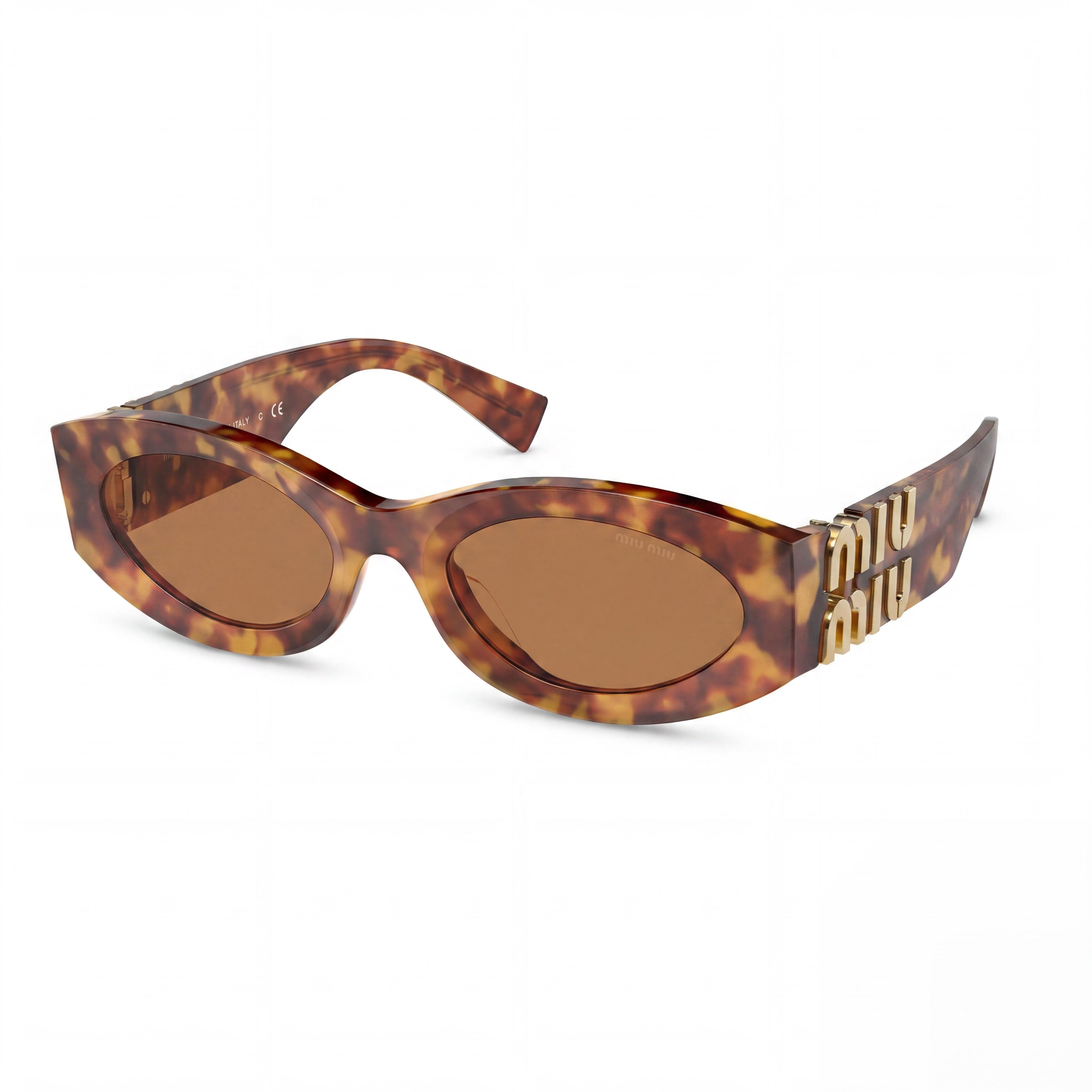 Miu Miu MU 11WS Women's Multicoloured Plastic Frame Brown Lens 100% UV Protection Sunglasses 54mm, Photo 1