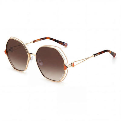 Missoni Classic Women's Gold Ivory Alloy Steel Frame Non-Polarized UV Protection Sunglasses 59mm