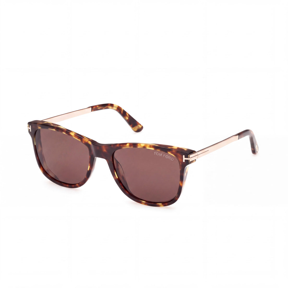 Tom Ford Gafas de Sol Clásicas para Hombre, Plástico Tortuga, Lentes Marrones, Protección UV 100%, 53mm, Photo 1