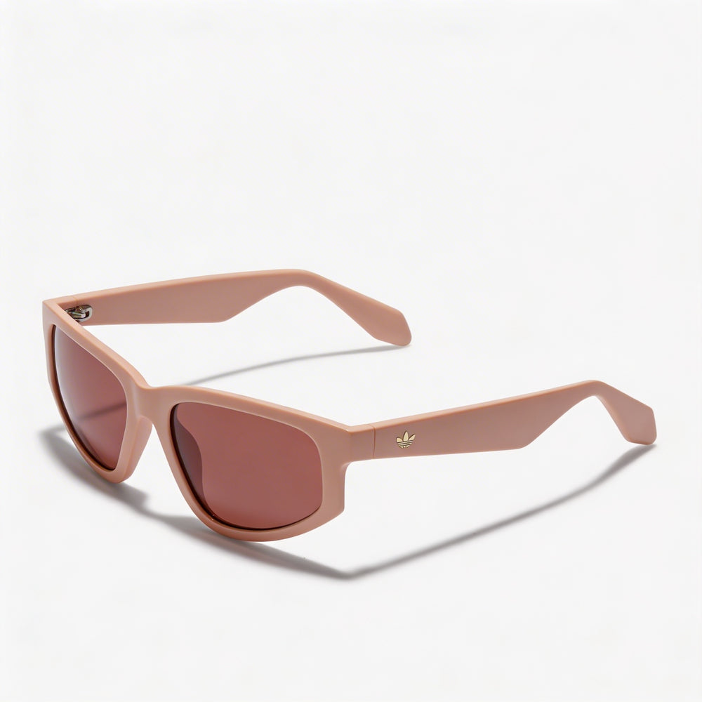 Gafas de sol Adidas Originals Casual para mujer, color rosa claro mate, montura de plástico gris, sin polarizar, protección UV 400, 55 mm