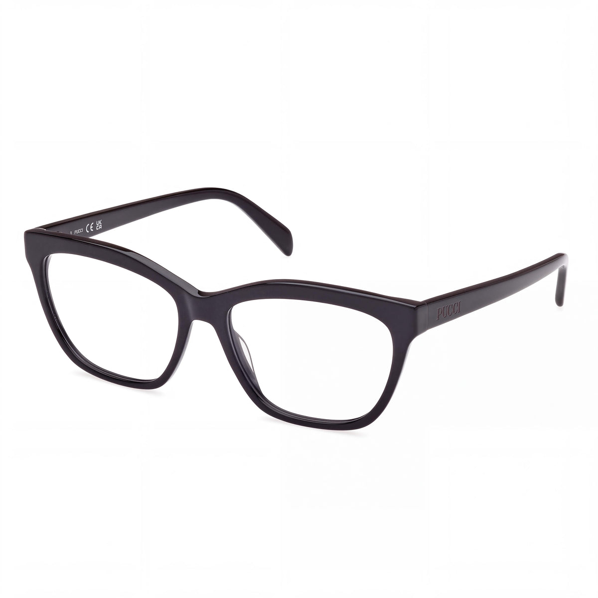 Emilio Pucci EP5242 Women's Eyewear with MODERNO Style, Shiny Black Plastic Frame and Non- Lenses 56mm, Photo 1