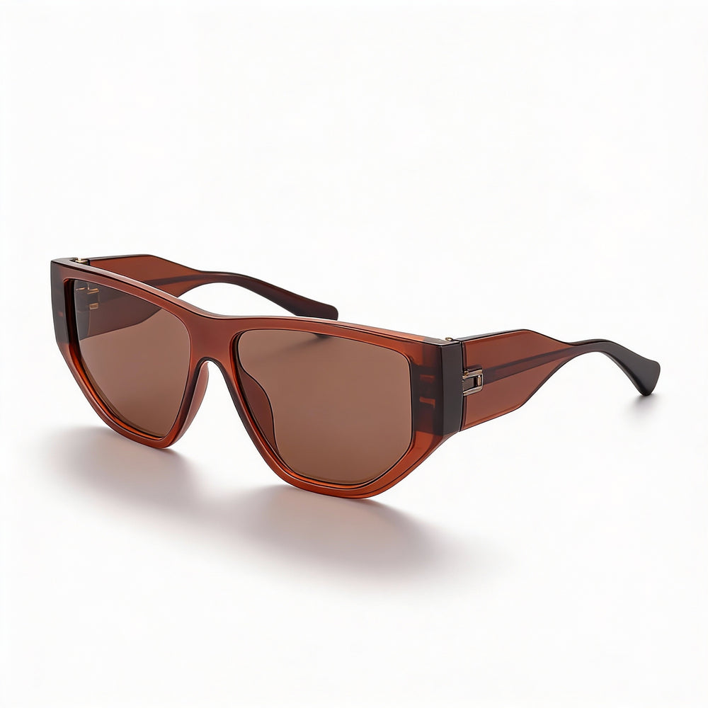 SALVATORE FERRAGAMO Sf1077s Unisex Marco Inyectado Marrón Transparente No-Gafas con 56mm