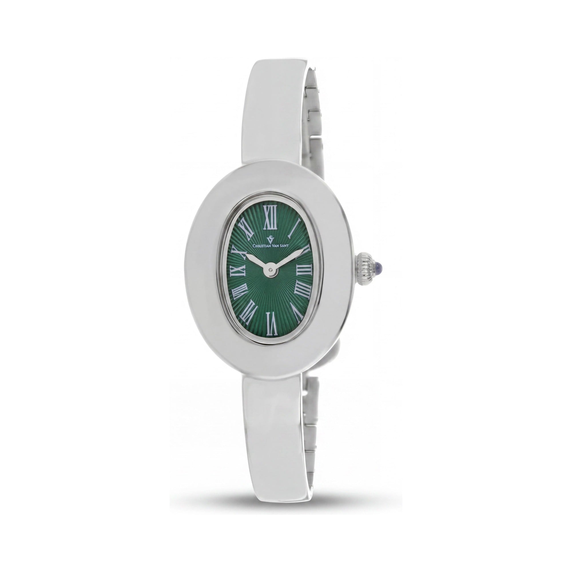 Reloj Christian Van Sant Anora CV4332 para mujer, caja de acero inoxidable verde, pulsera, cuarzo, resistente al agua, Photo 1