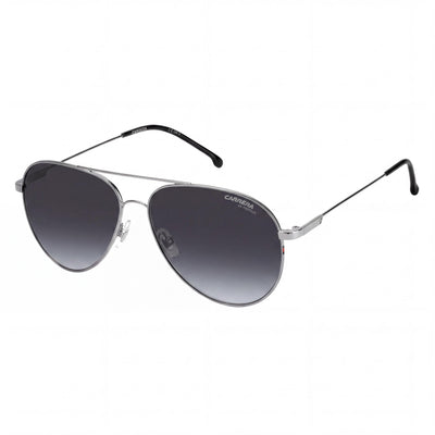 Carrera 2031t/S Unisex Pilot Sunglasses with Ruthenium Grey Stainless Steel Frame and Gradient Grey Lenses 58mm