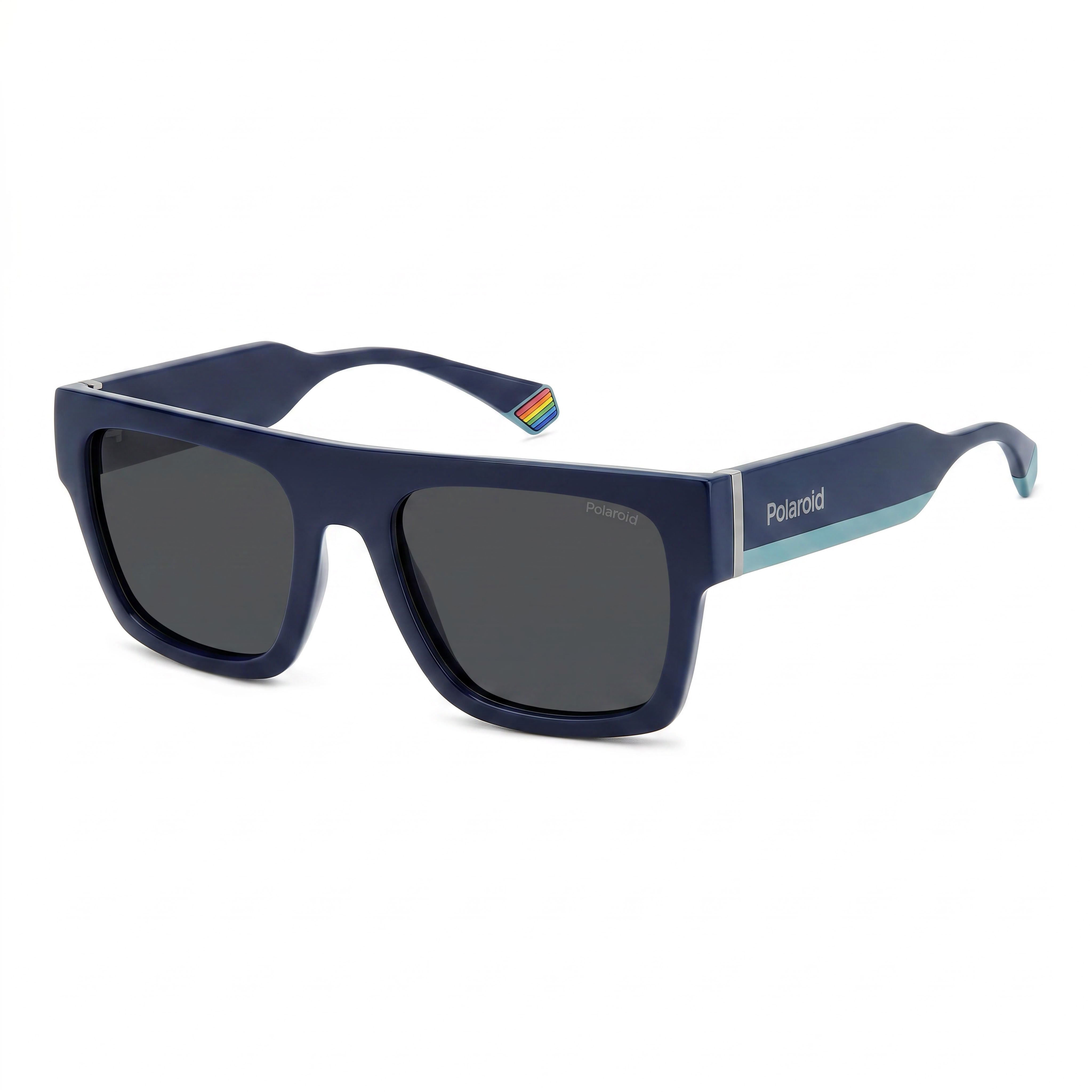 Polaroid Modern Women's Blue Polycarbonate Frame Polarized Grey Lenses 100% UV Protection Eyewear 54mm, Photo 1