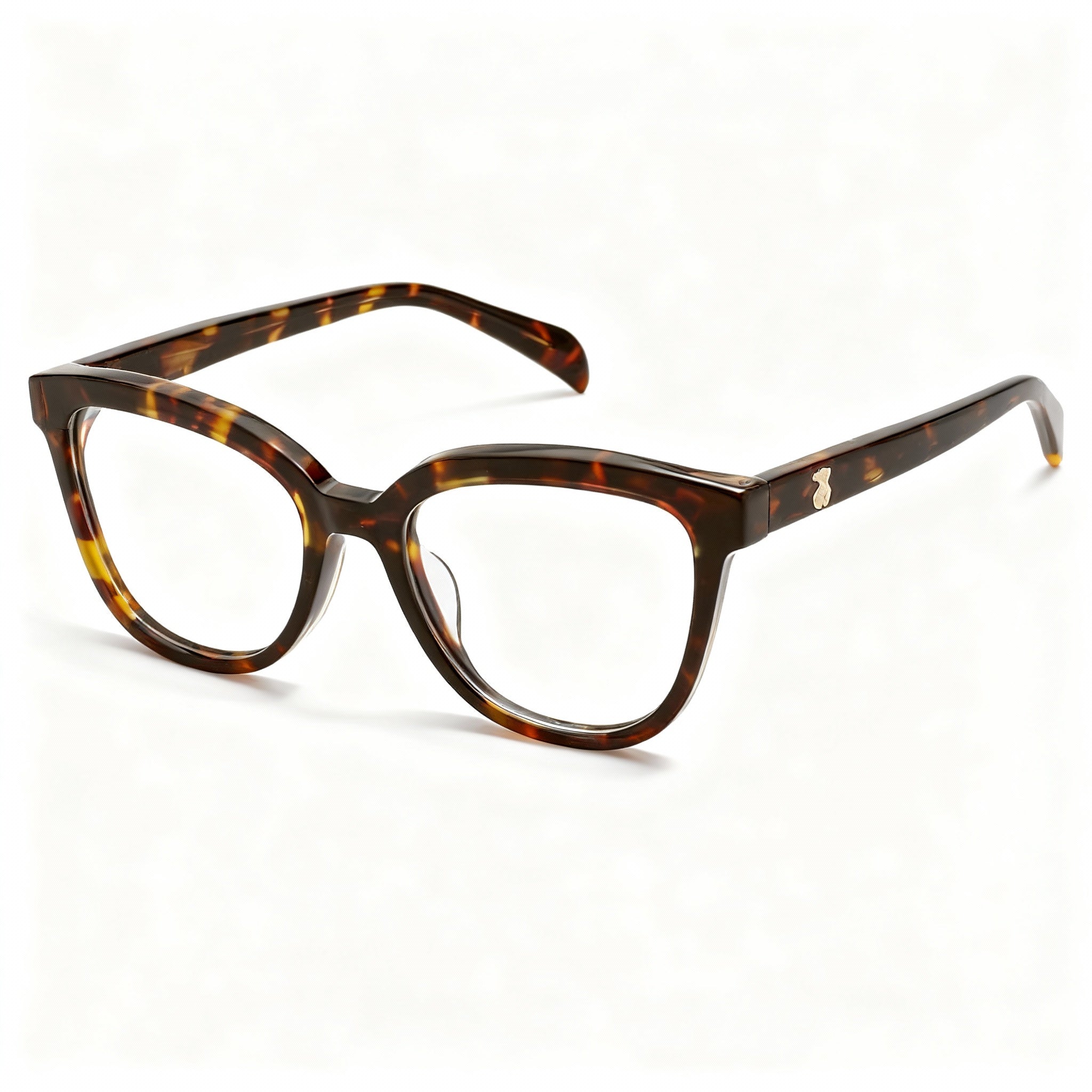 TOUS Square Women's Red Havana Cellulose Acetate Frame Non-Polarised Optical Glasses 53-18-135