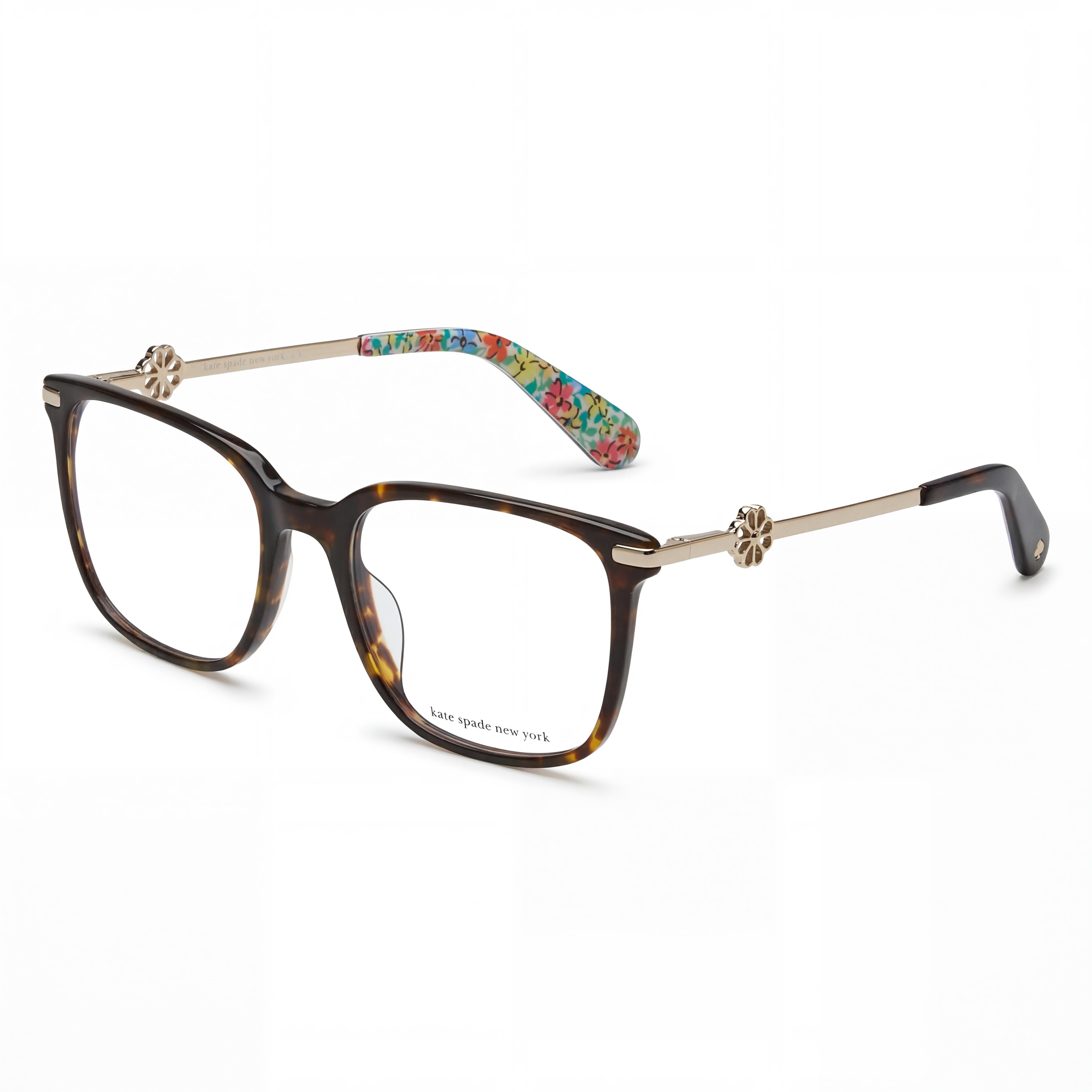 kate spade new york Modern Women's Eyewear featuring Havana Acetate Frame and Polycarbonate Lenses, 52mm, Photo 1