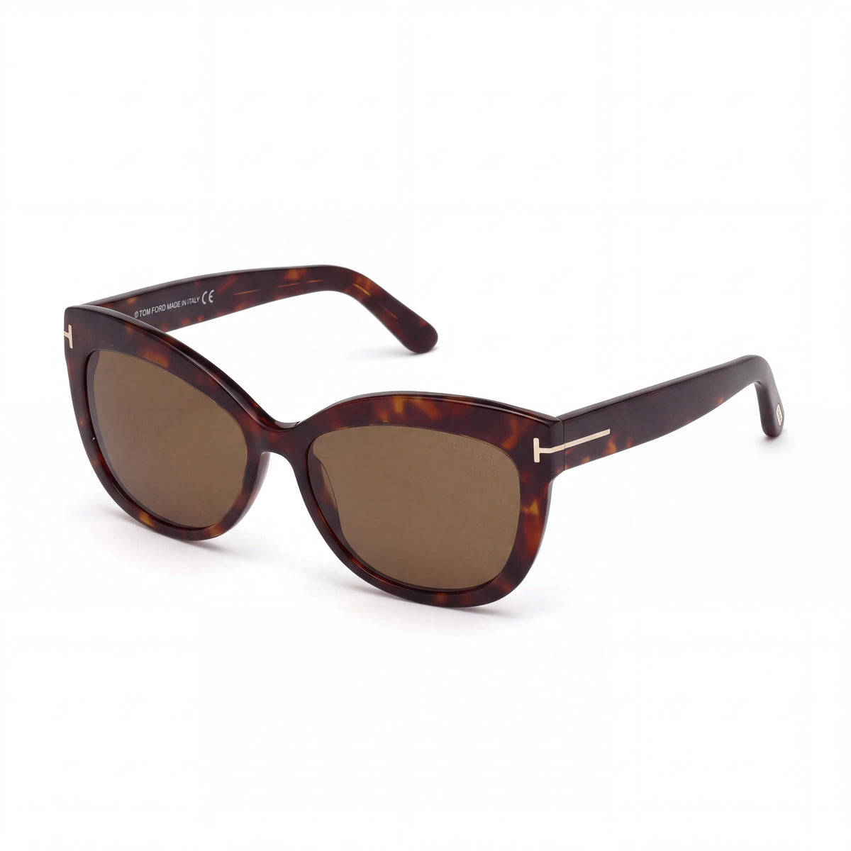 Tom Ford Ft0524 Alistair Men's Red Composite Sunglasses with UV Protection, Brown Lens 56mm, Photo 1