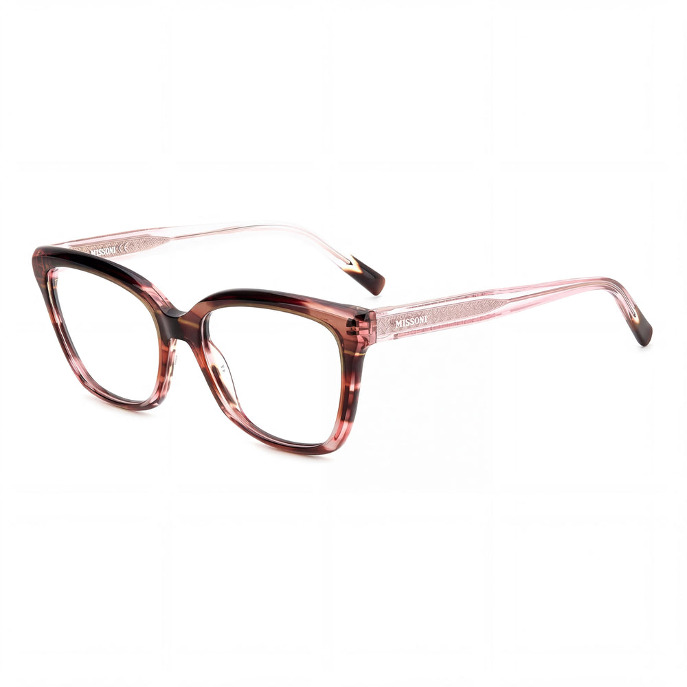 M Missoni Casual Women's Sunglasses with Acetate Frame in Blue Grey Horn Color and 53mm Lens Width