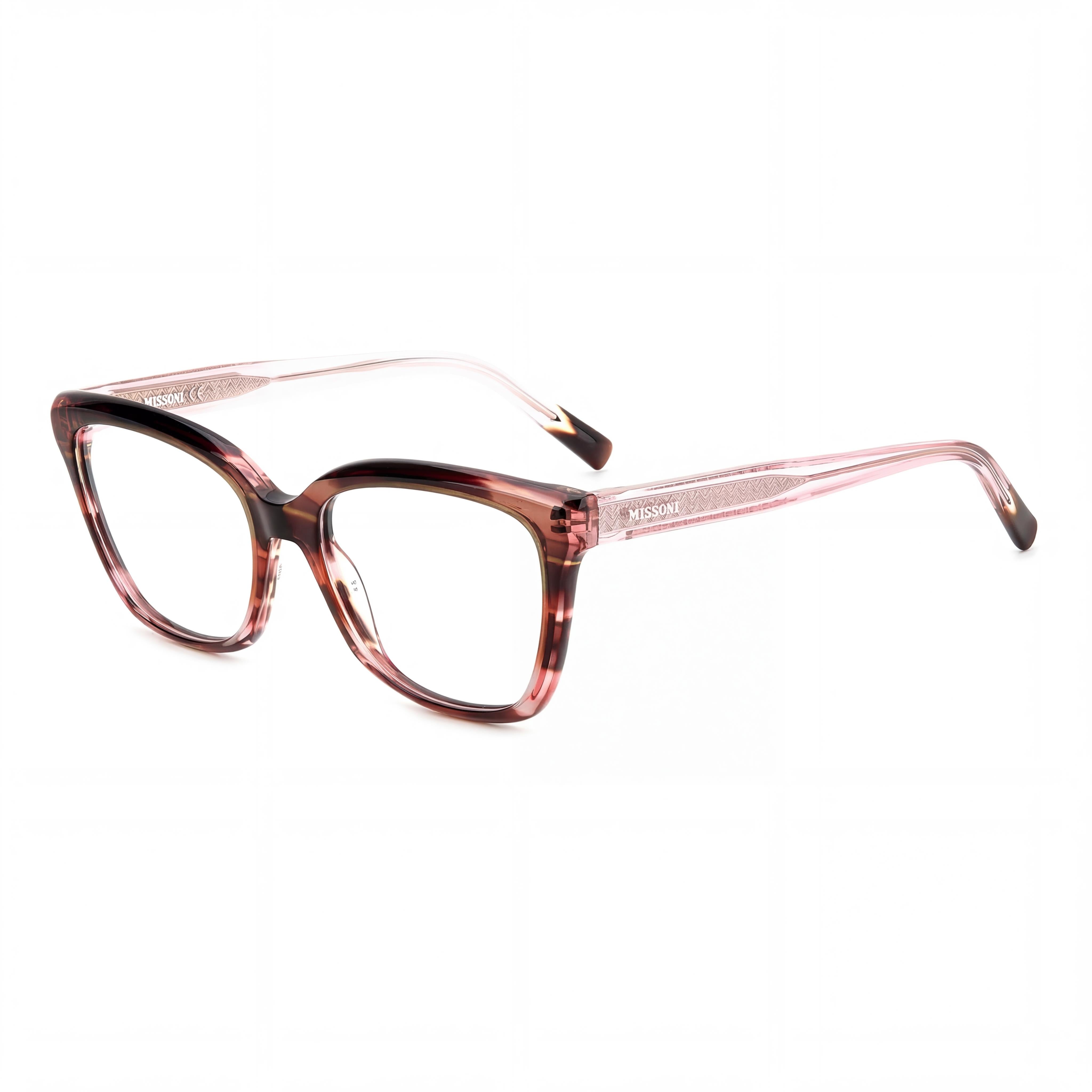 M Missoni Casual Women's Sunglasses with Acetate Frame in Blue Grey Horn Color and 53mm Lens Width, Photo 1
