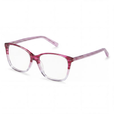 Monturas ópticas cuadradas Missoni MMI 0010 para mujer, montura completa, acetato tritono en color cuerno rosa, talla 54-16-140