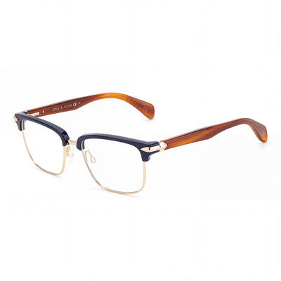 rag & bone Modern Men's Blue Brown Alloy Steel Non-Polarised Sunglasses 53mm