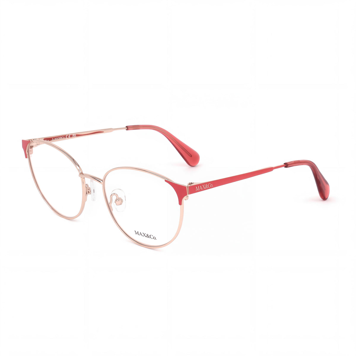 Max & Co. MO5100 Women's Shiny Rose Gold Metal Frame Eyeglasses, Lens Width 51mm, Bridge 17mm, Temple 135mm, Photo 1