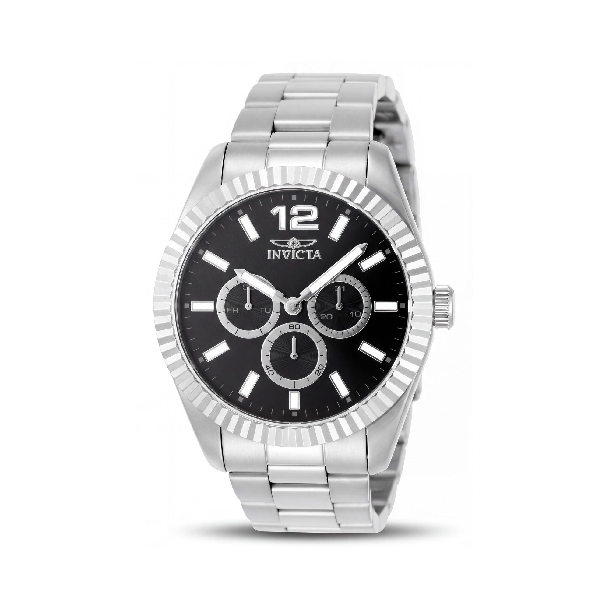 Invicta Specialty 49511 Men's Silver Stainless Steel Black Dial Quartz Chronograph Wrist Watch 43mm, Photo 1