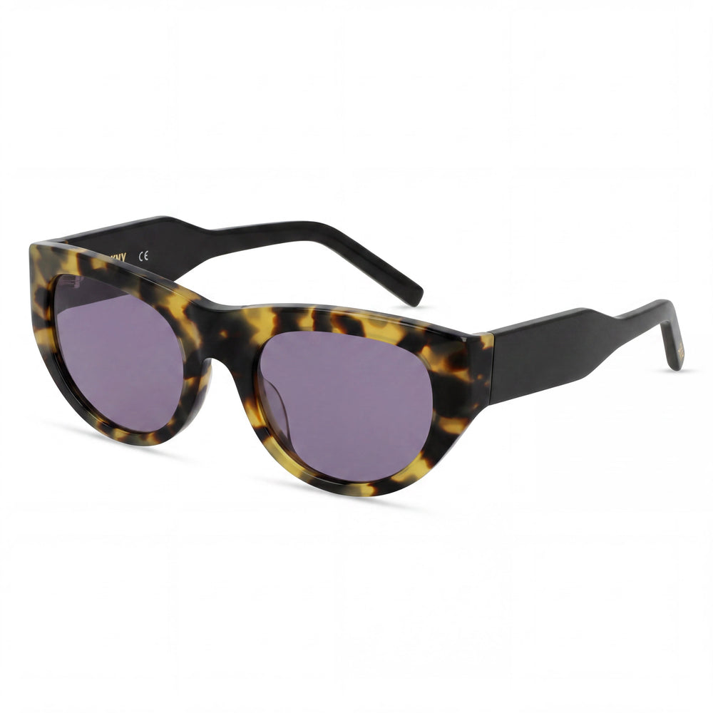 Gafas de sol DKNY Dk550s para mujer, montura y lentes de plástico color tortuga Tokyo, protección UV, 53-21-140 mm