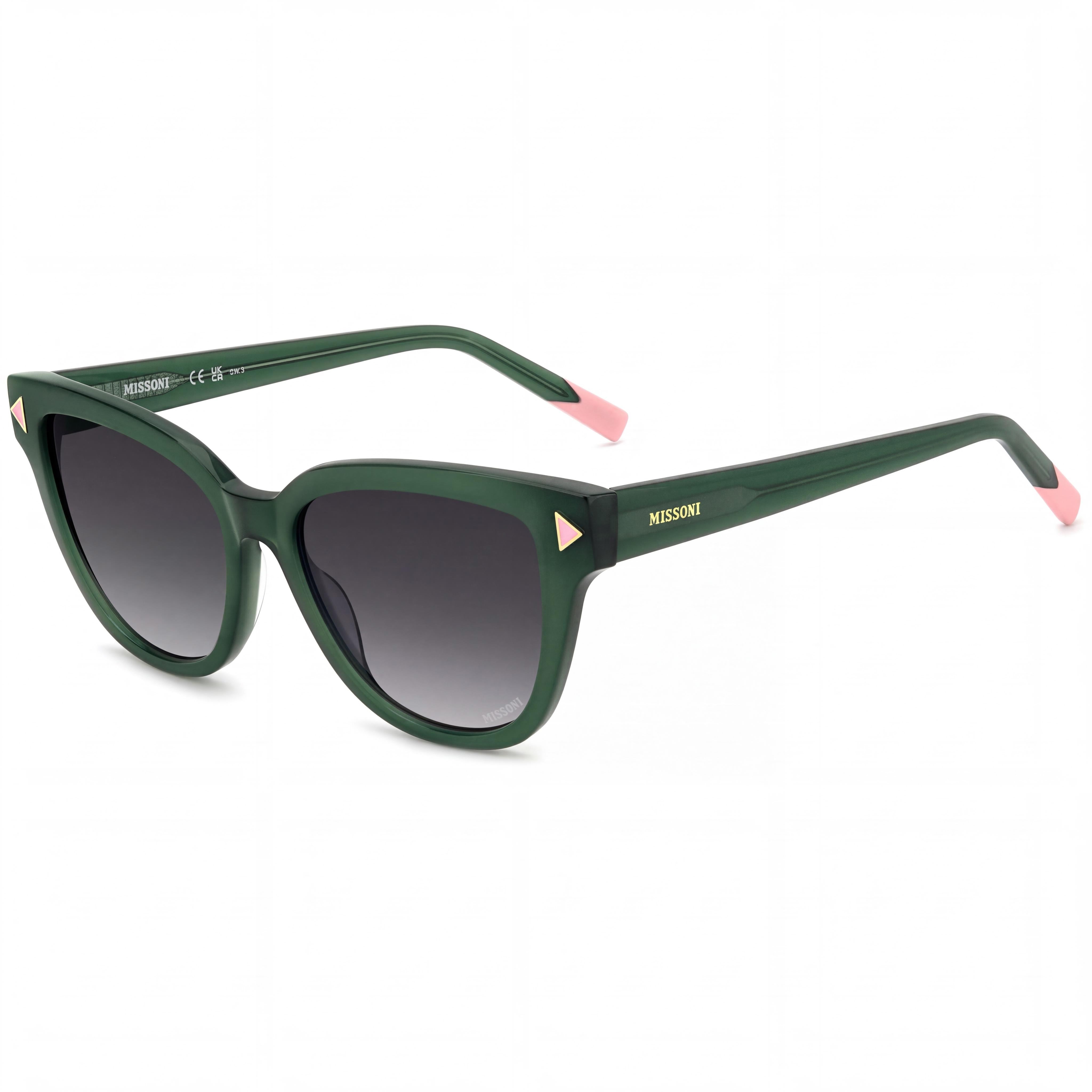 M Missoni Classic Women's Green Plastic Frame Eyewear, Green Lenses, 16mm Bridge, 145mm Temples, Photo 1