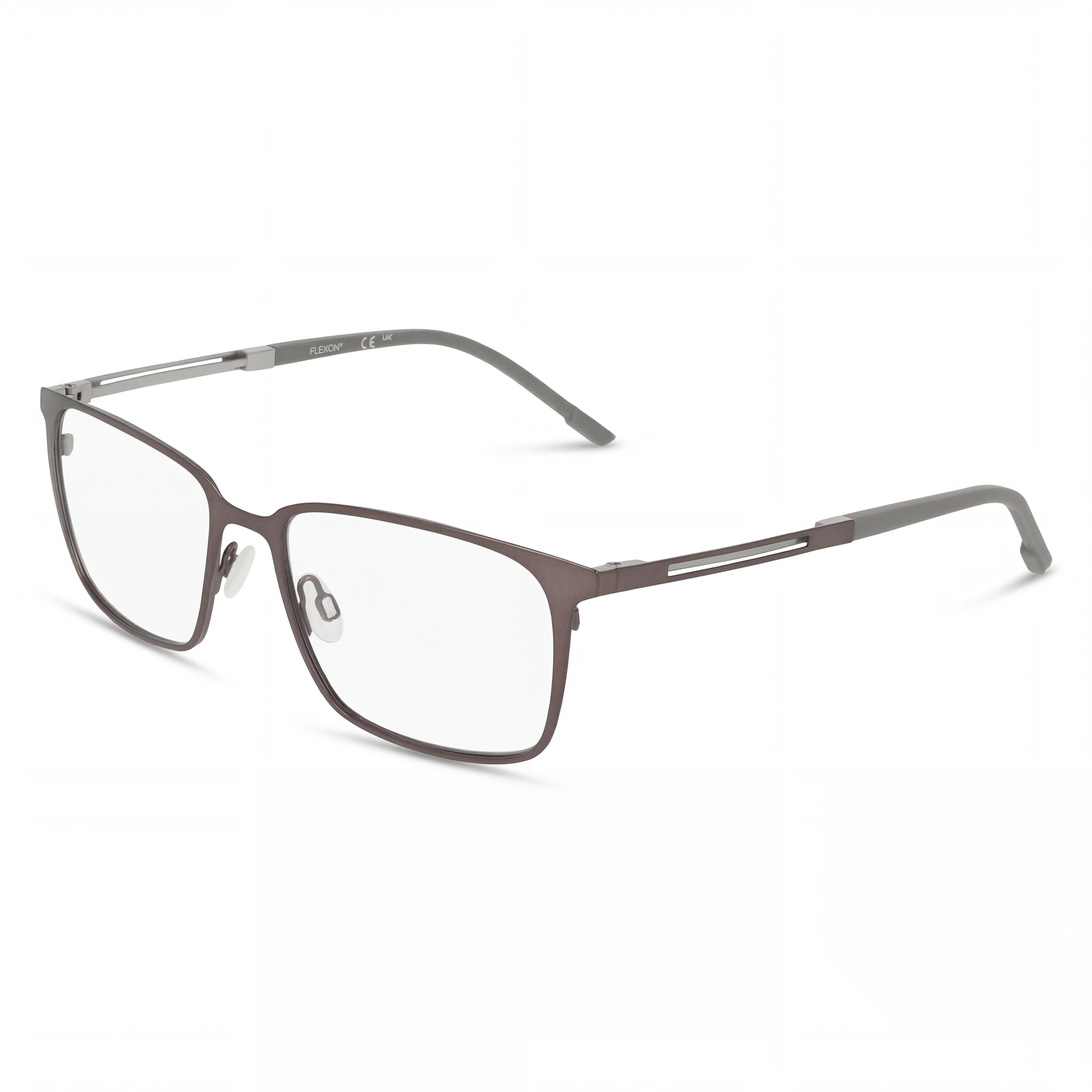 Flexon E1159 Gafas de hombre sin acetato, gris oscuro mate, 54-18-145, Photo 1