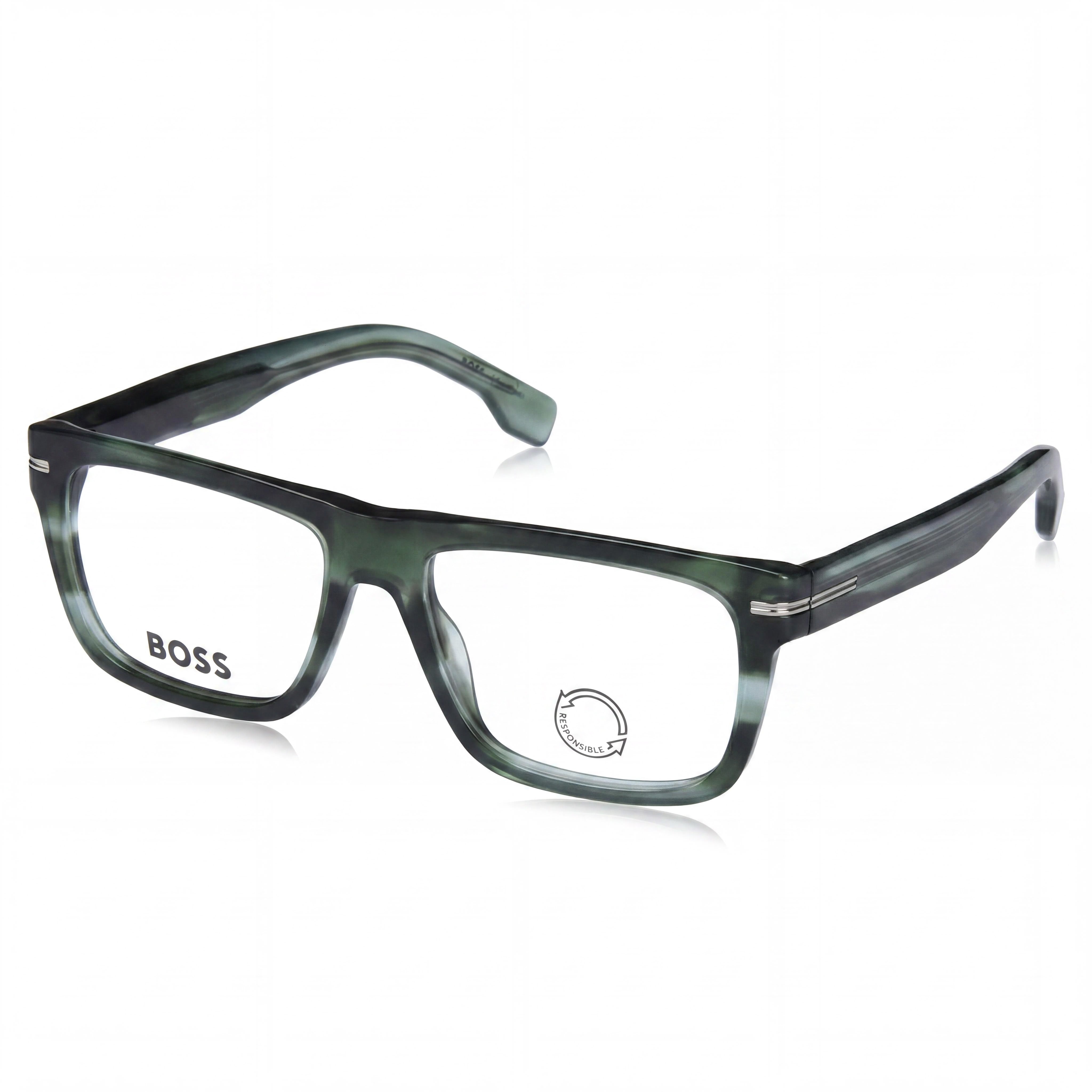 BOSS Audio Systems Modern Unisex Acetate Frame Sunglasses, Green Horn, UV Protection, Non Polarized Iridium Lenses 53mm, Photo 1