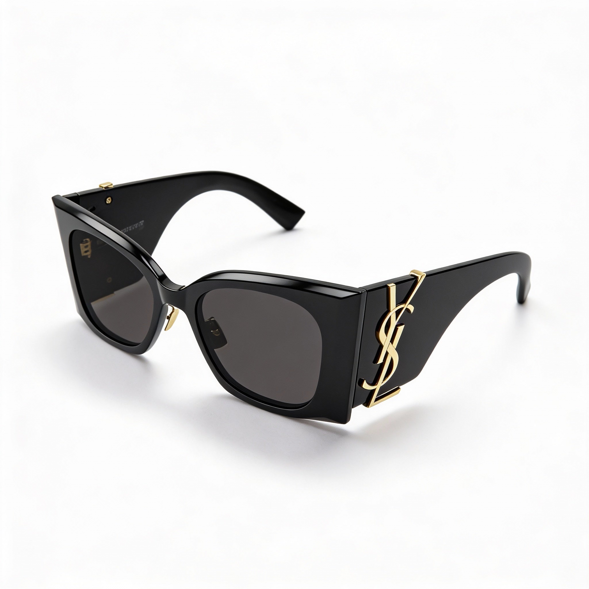 Yves Saint Laurent SL M119/F BLAZE Women's Black Full-Rim Butterfly Recycled Acetate Sunglasses 53, Photo 1