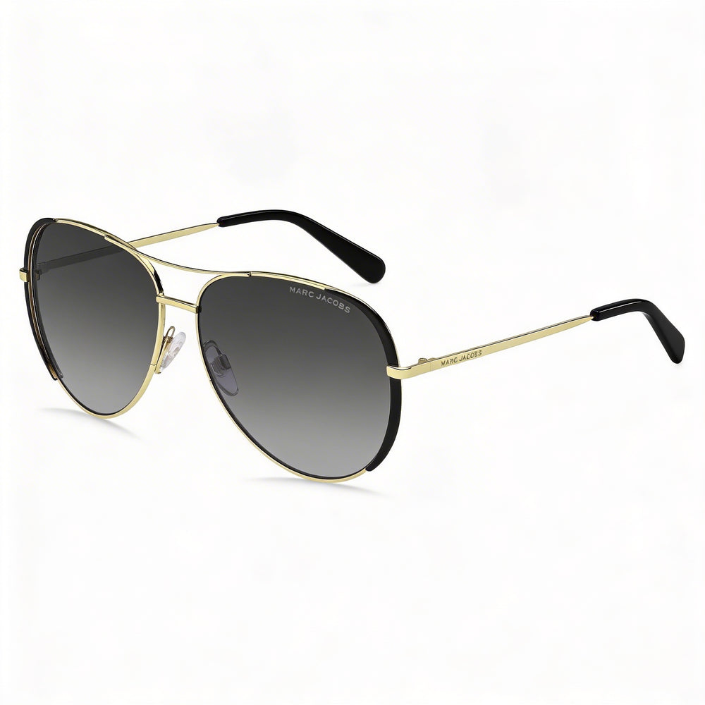 Gafas de sol Marc Jacobs Modern Collection para mujer, con montura de metal dorado y negro, protección UV y lentes de 59 mm de ancho.