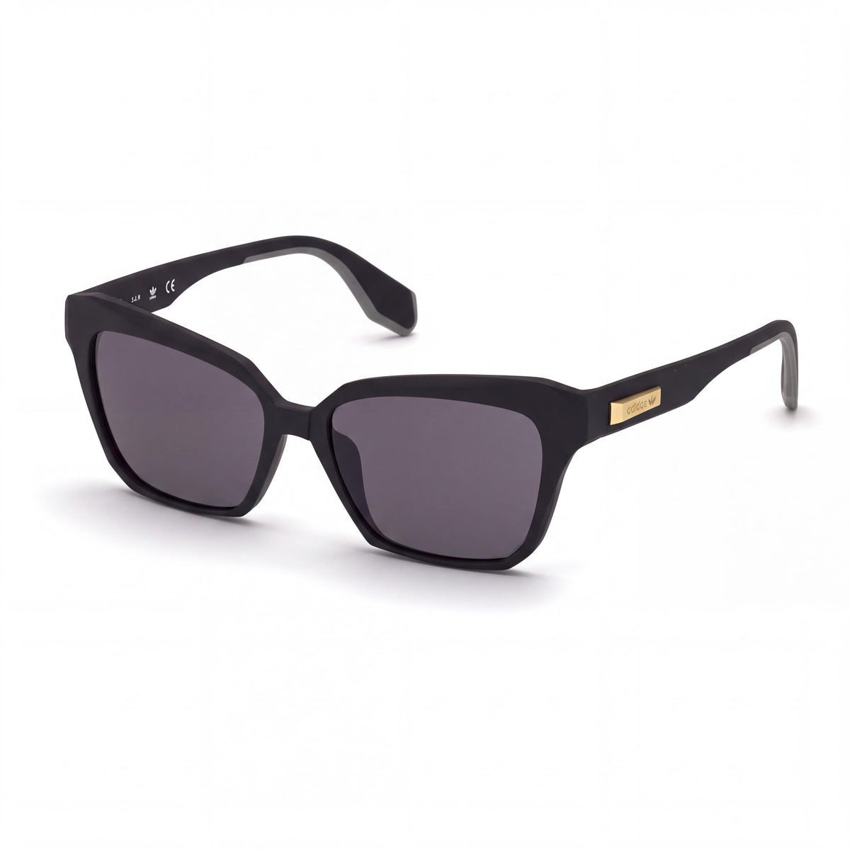adidas Originals OR0038 Women's Black Smoking Lens Plastic Cat Eye Sunglasses 55mm UV Protection, Photo 1