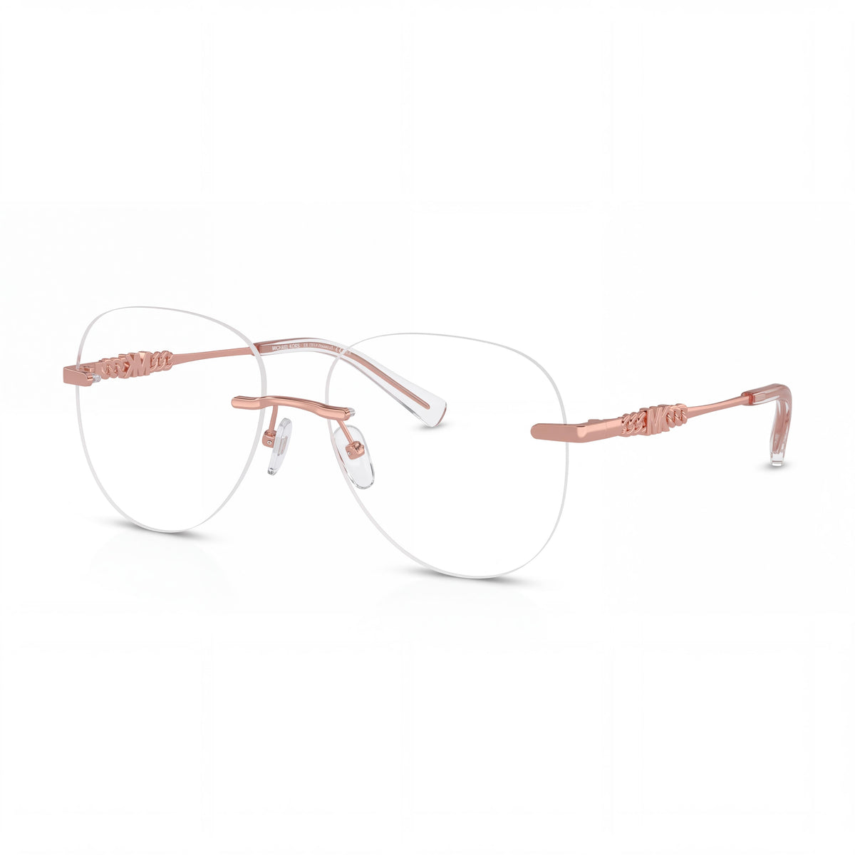 Montura de gafas redondas para mujer Michael Kors 3077 Kyoto, oro rosa brillante, 56 mm, Photo 1