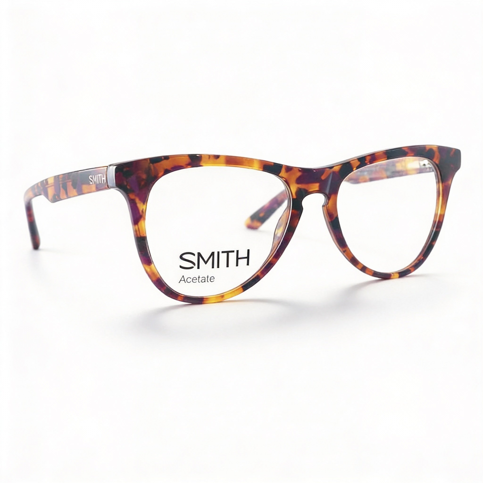 Gafas unisex Smith Logan Tl4 de acetato, montura completa ovalada, color habano violeta, lentes transparentes, 51 mm, Photo 1