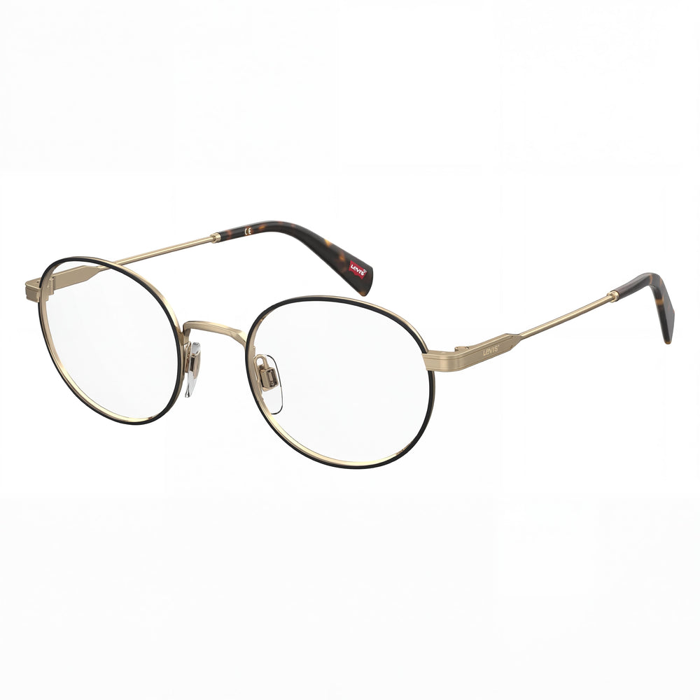 Gafas graduadas Levi's Lv 1030 unisex de acero aleado dorado, lentes de 48 mm, puente de 20 mm y patillas de 145 mm.