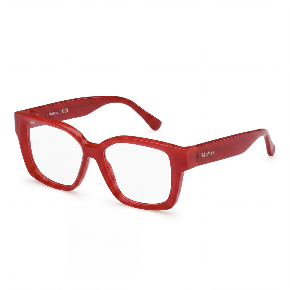 Gafas de sol MaxMara Mm5184 para mujer, montura de plástico brillante rojo claro con cristales rojos brillantes de 52 mm