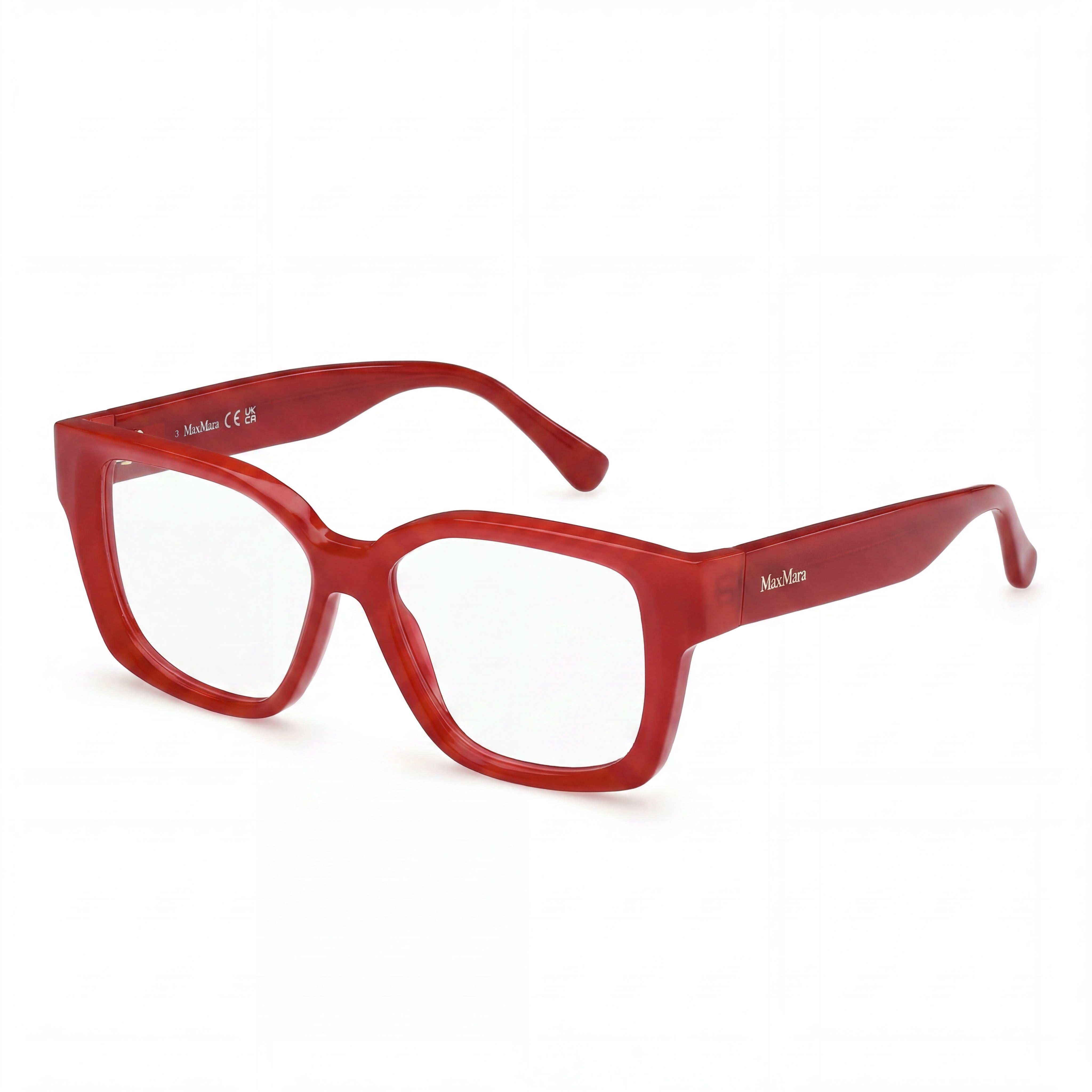 MaxMara Mm5184 Women's Shiny Light Red Plastic Frame Sunglasses with Shiny Red Lenses 52mm, Photo 1