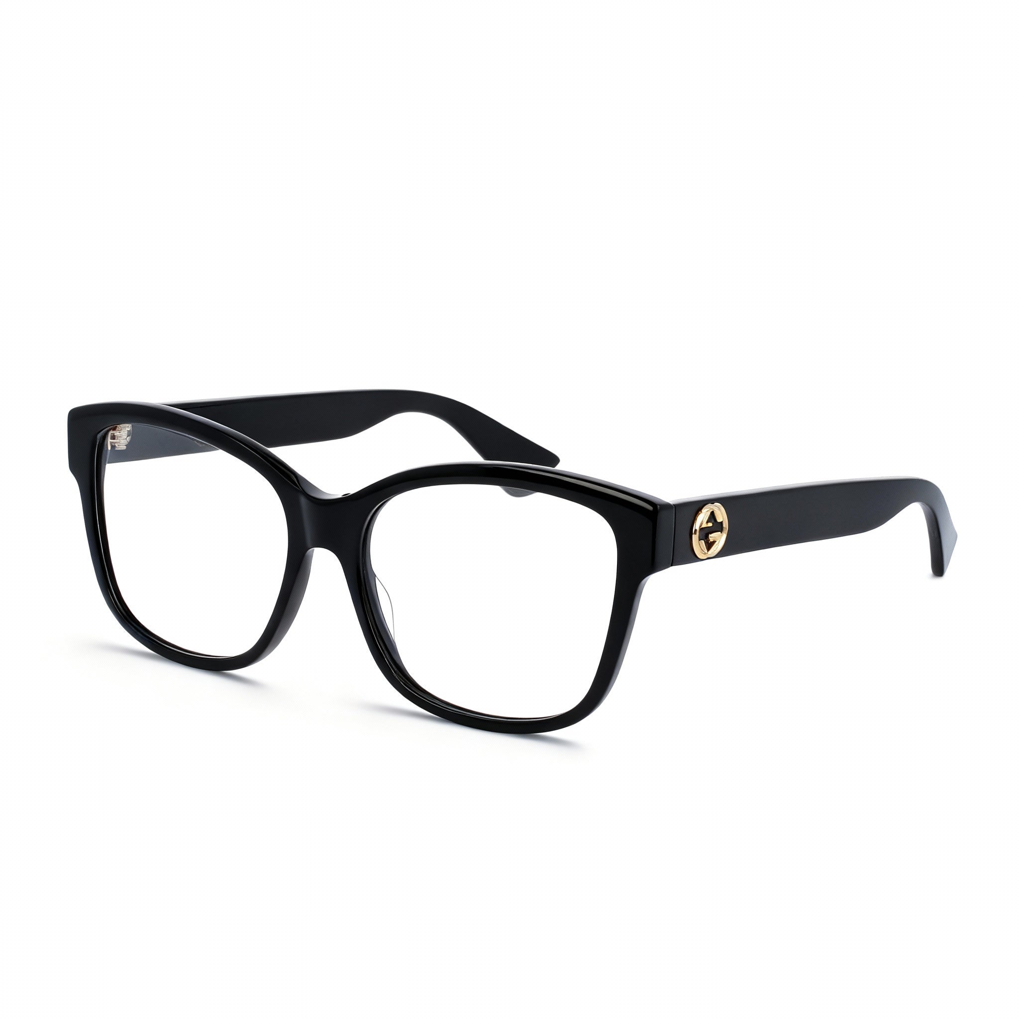 Gafas Gucci Gg0038on 001 para mujer, montura cuadrada de acetato negro, sin polarizar, 54-17-140 mm, Photo 1