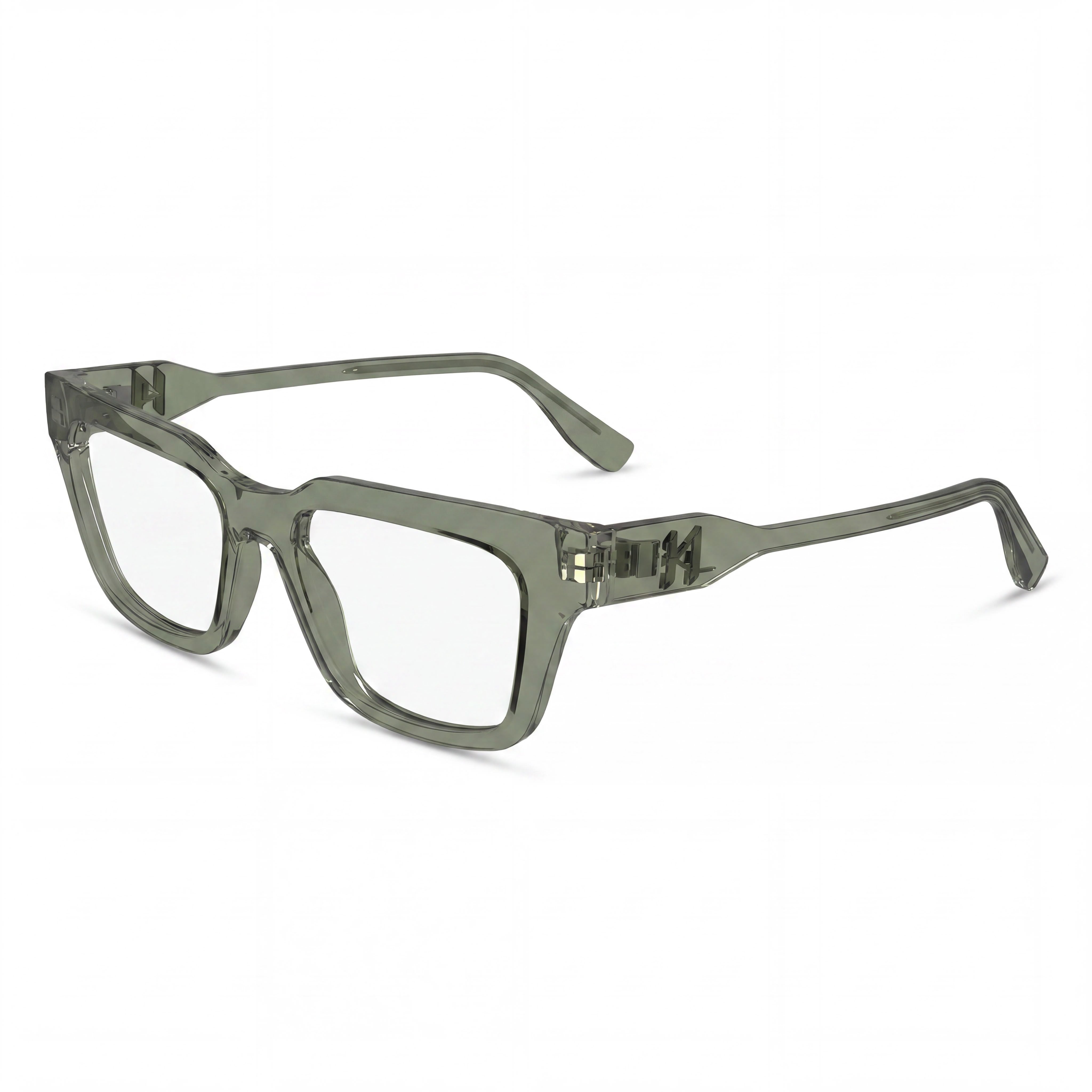 Karl Lagerfeld Men's Modern KL6152 Gafas Inyectadas Color Caqui Claro con Lentes de Policarbonato de 52mm, Photo 1
