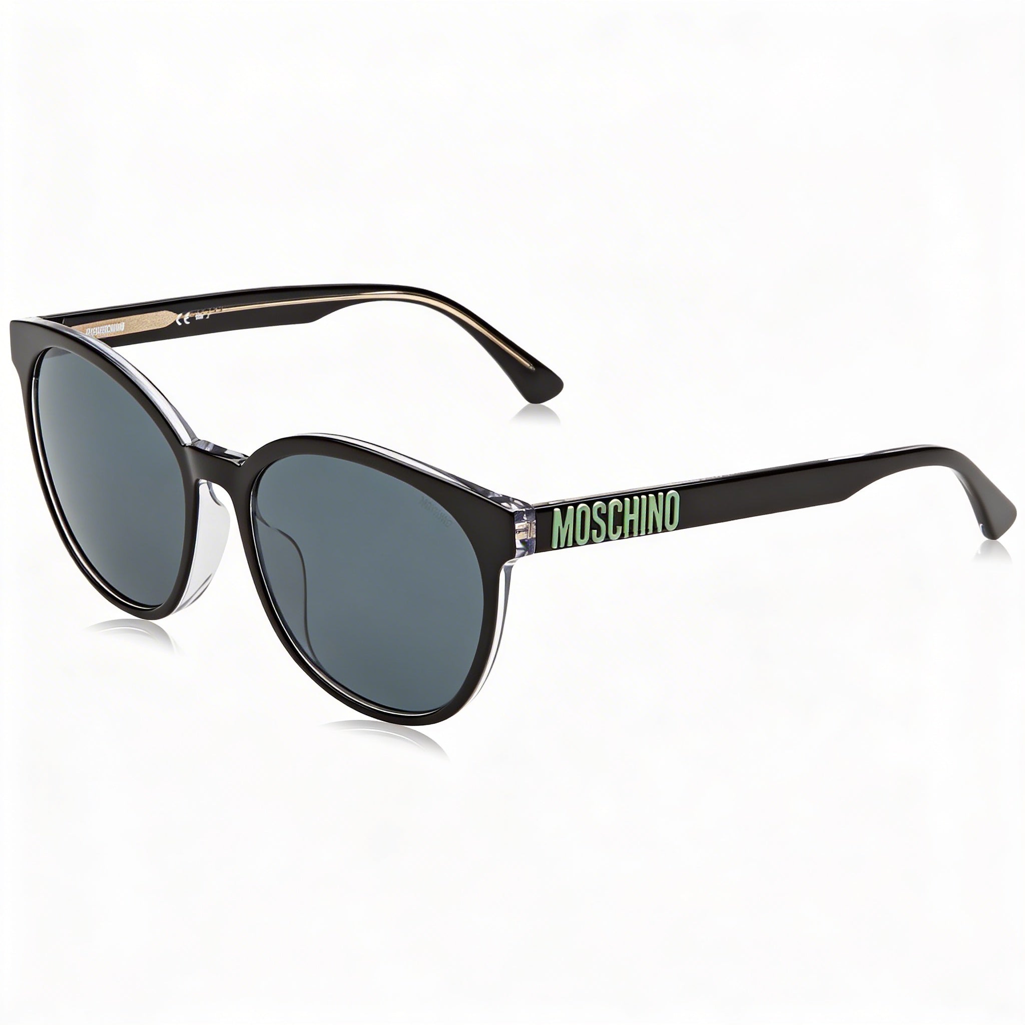 Gafas de sol Moschino informales para mujer con montura de acetato negro y cristales, lentes grises, protección UV, 58 mm, Photo 1