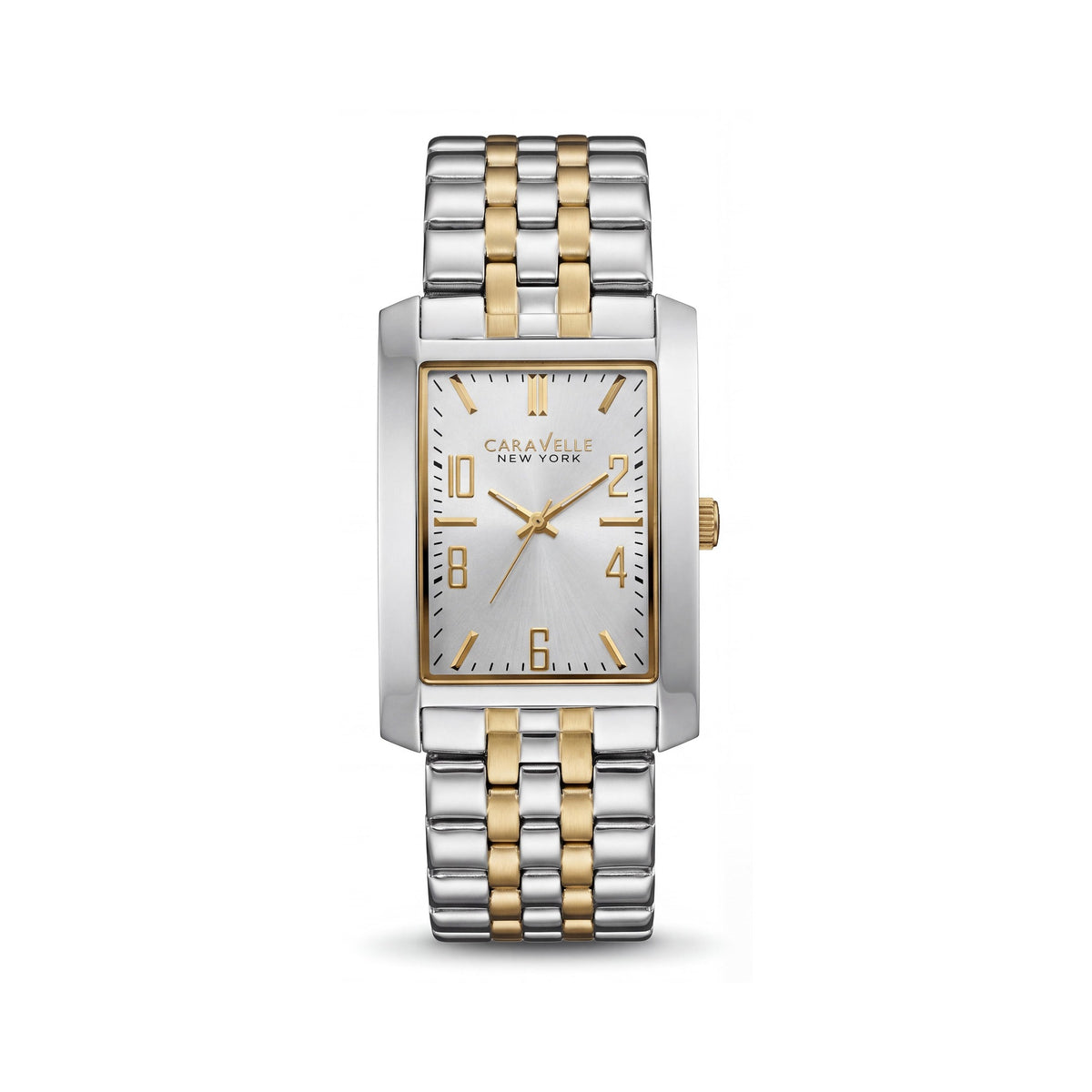 Bulova 45A123 Men's Two-Tone Silver Gold Stainless Steel Curved Case Watch 44mm, Photo 1