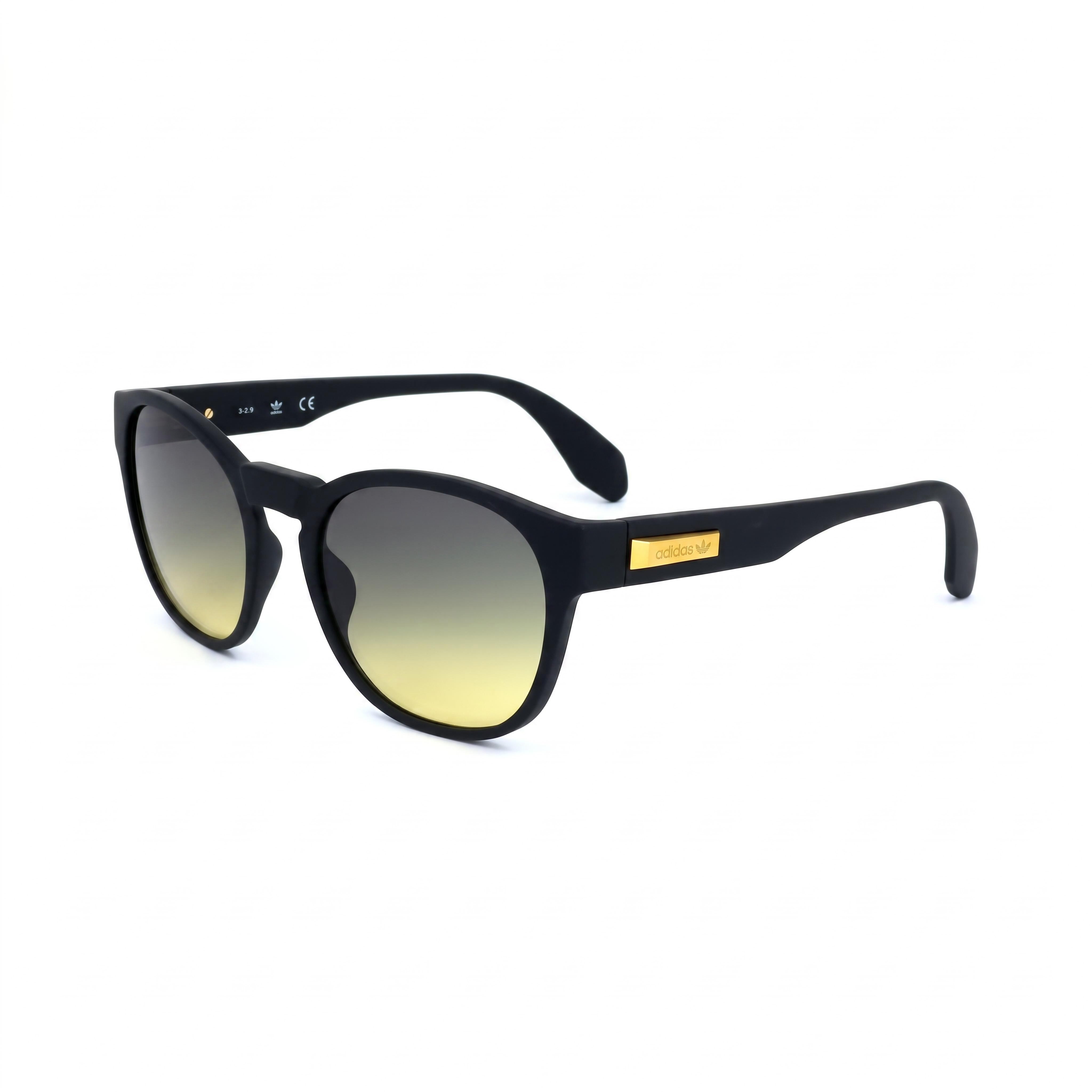Gafas de sol unisex adidas Originals Classic con montura de acetato negro mate y protección UV en amarillo degradado de 54 mm, Photo 1