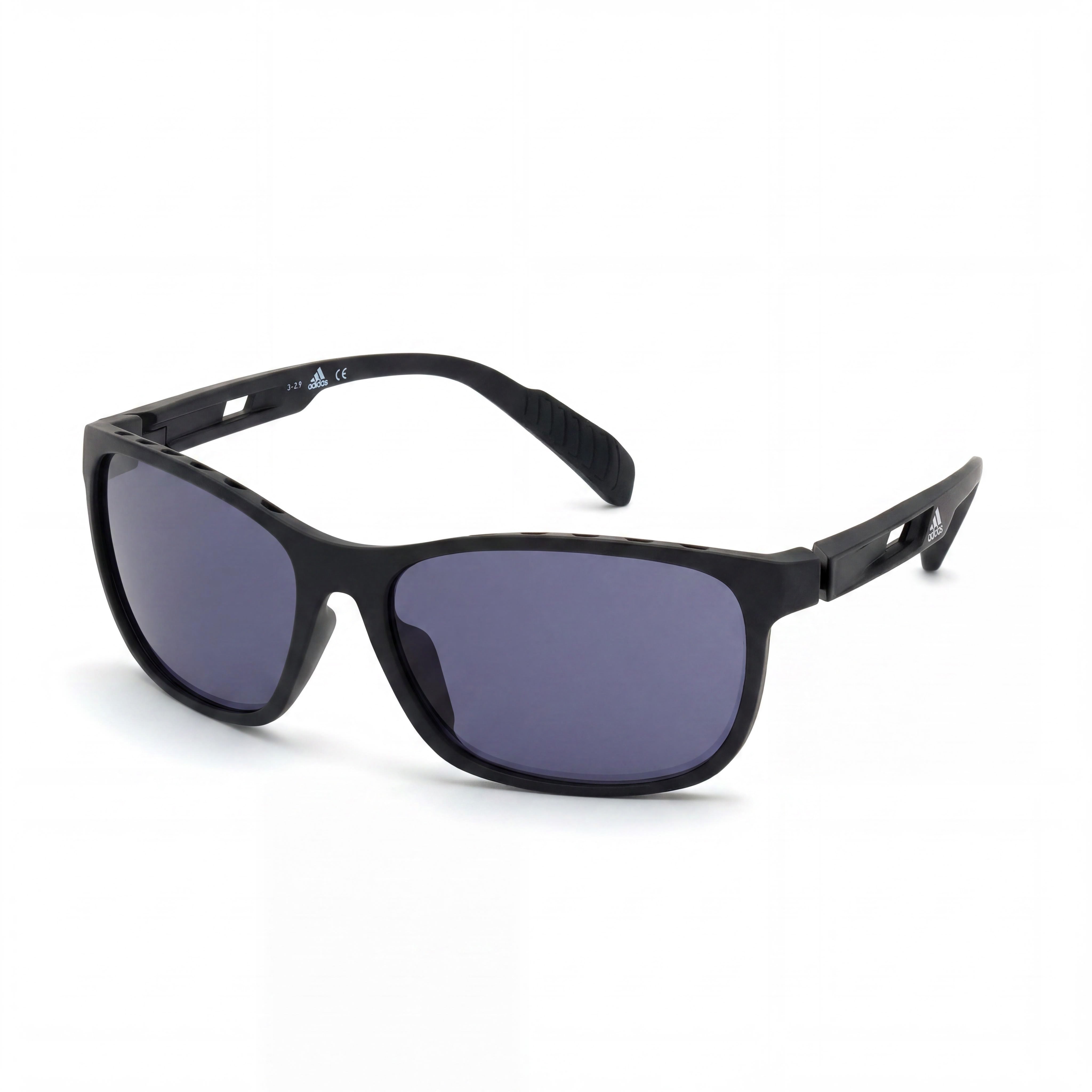 Adidas Men's Contemporary Plastic Sunglasses, Matte Black Frame, Smoke Lenses, 100% UV Protection, 62-16-130, Photo 1