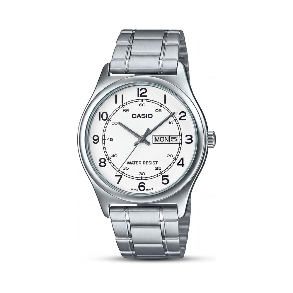 Casio MTP-V006D-7B2UDF Men's Silver / White Watch, 38mm