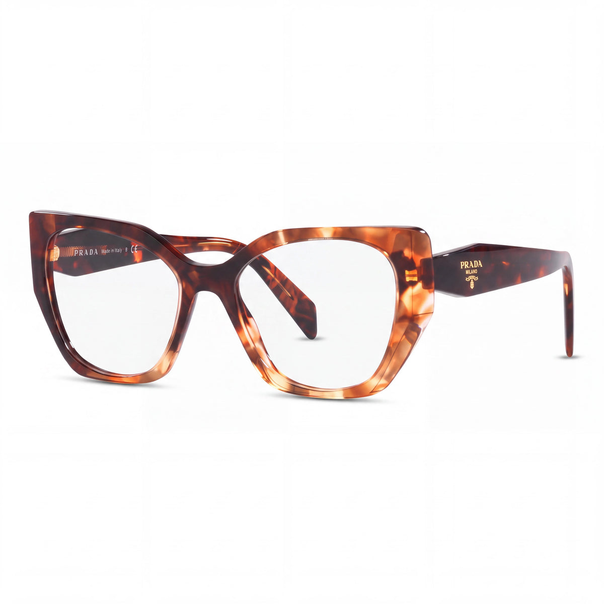 Prada PR 18WV Women's Oval Plastic Caramel Tortoise Havana 52mm Non- Demo Lenses Optical Frames, Photo 1