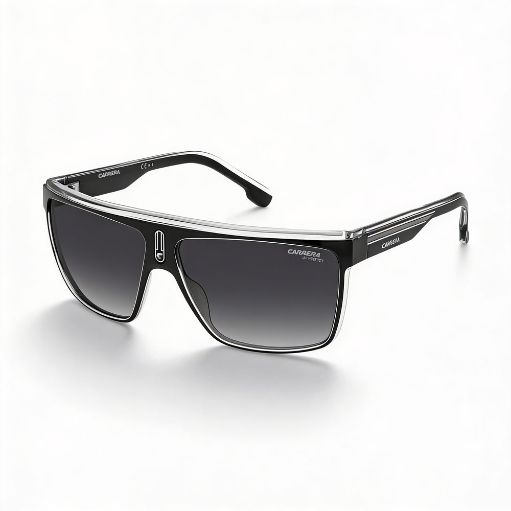 Carrera Carrera 22/N Unisex Black White Grey Shaded Polyamide Non-Polarized UV Protection Sunglasses 63mm