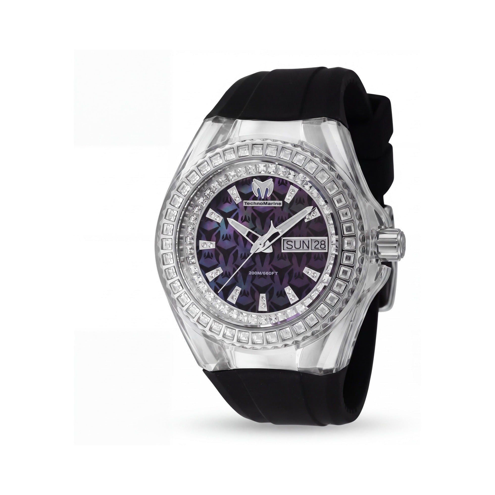 Technomarine TM-121174 Cruise Reloj de Cuarzo para Hombre con Correa de Silicona Negra, y Caja de Acero Inoxidable Tono Plateado, 40mm, Photo 1