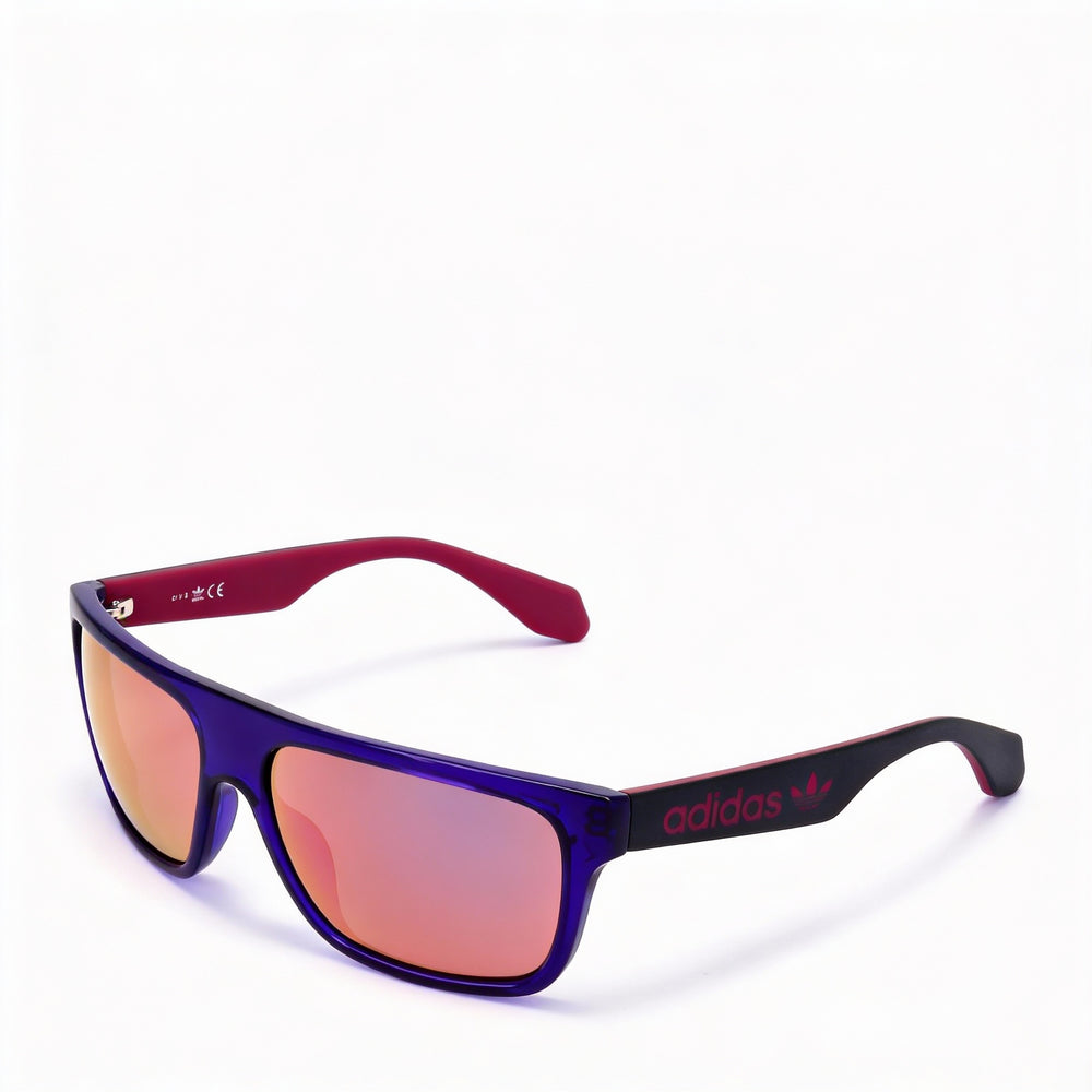 adidas Originals OR0023 Unisex Plastic Frame Non-Polarized Shiny Violet Red Gradient Purple Mirror Sunglasses 59mm