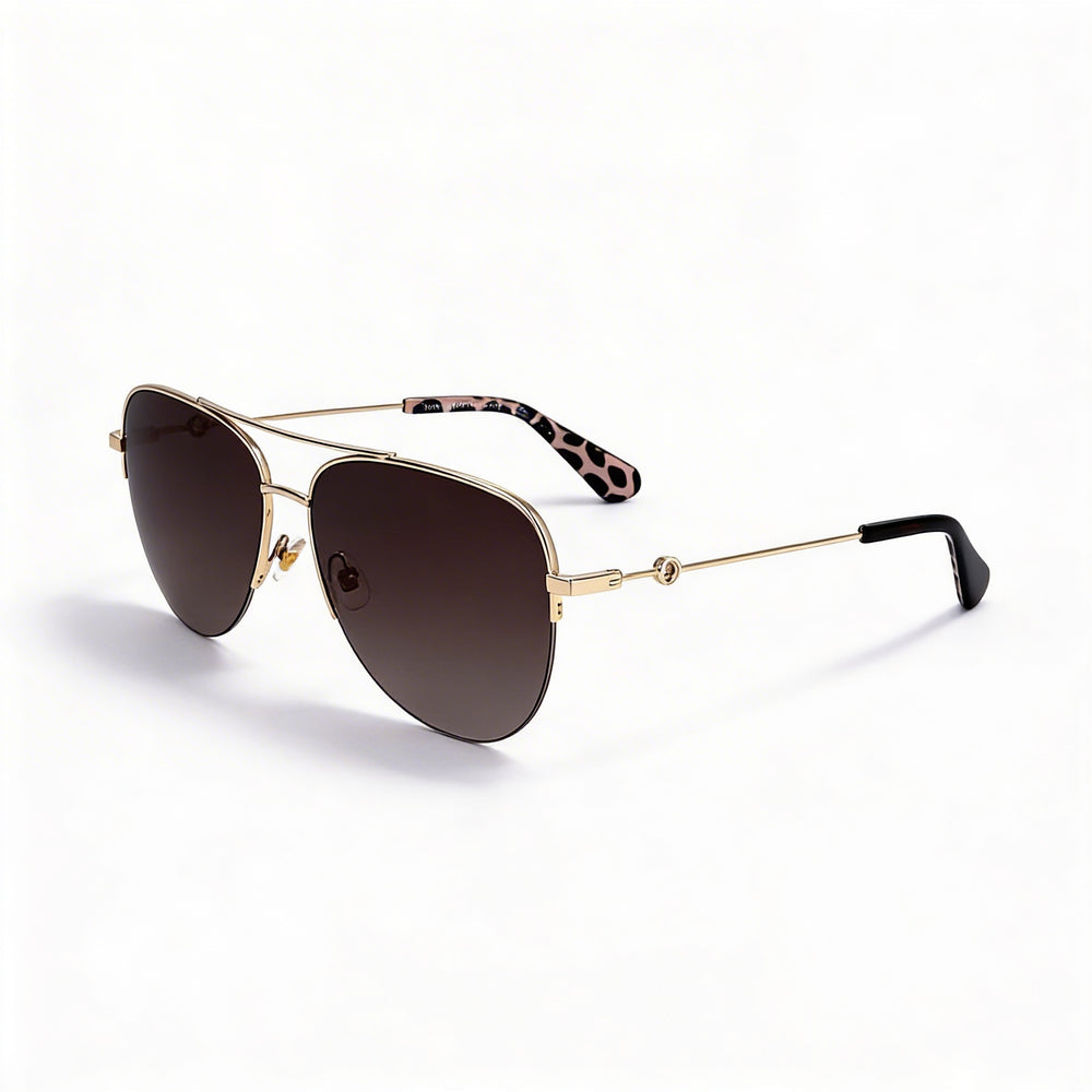 Kate Spade New York Maisie/G/S Gafas de sol de mujer marrones degradadas de acero inoxidable de La Habana con protección UV 60-15-140