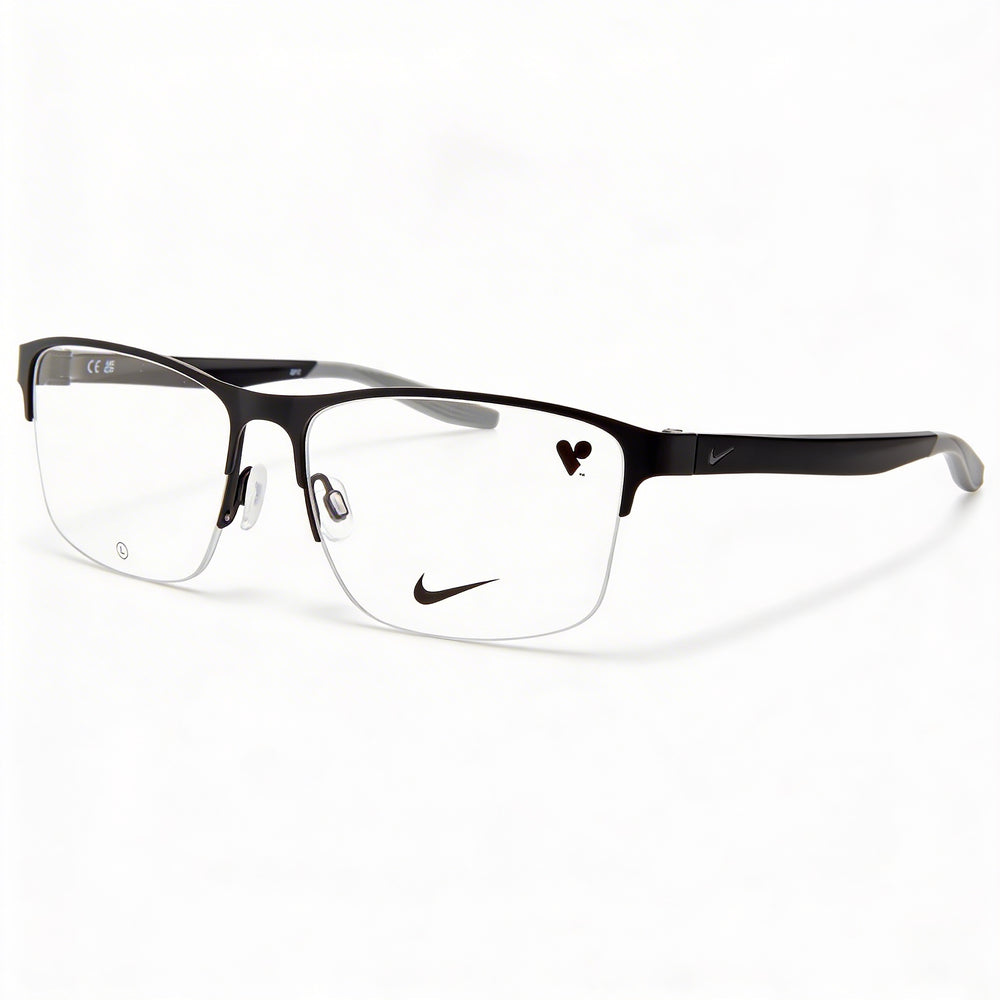 Nike Modern Unisex Metal Frame UV 400 Non-Polarized Lenses Eyewear, Satin Black/Matte Black 55mm