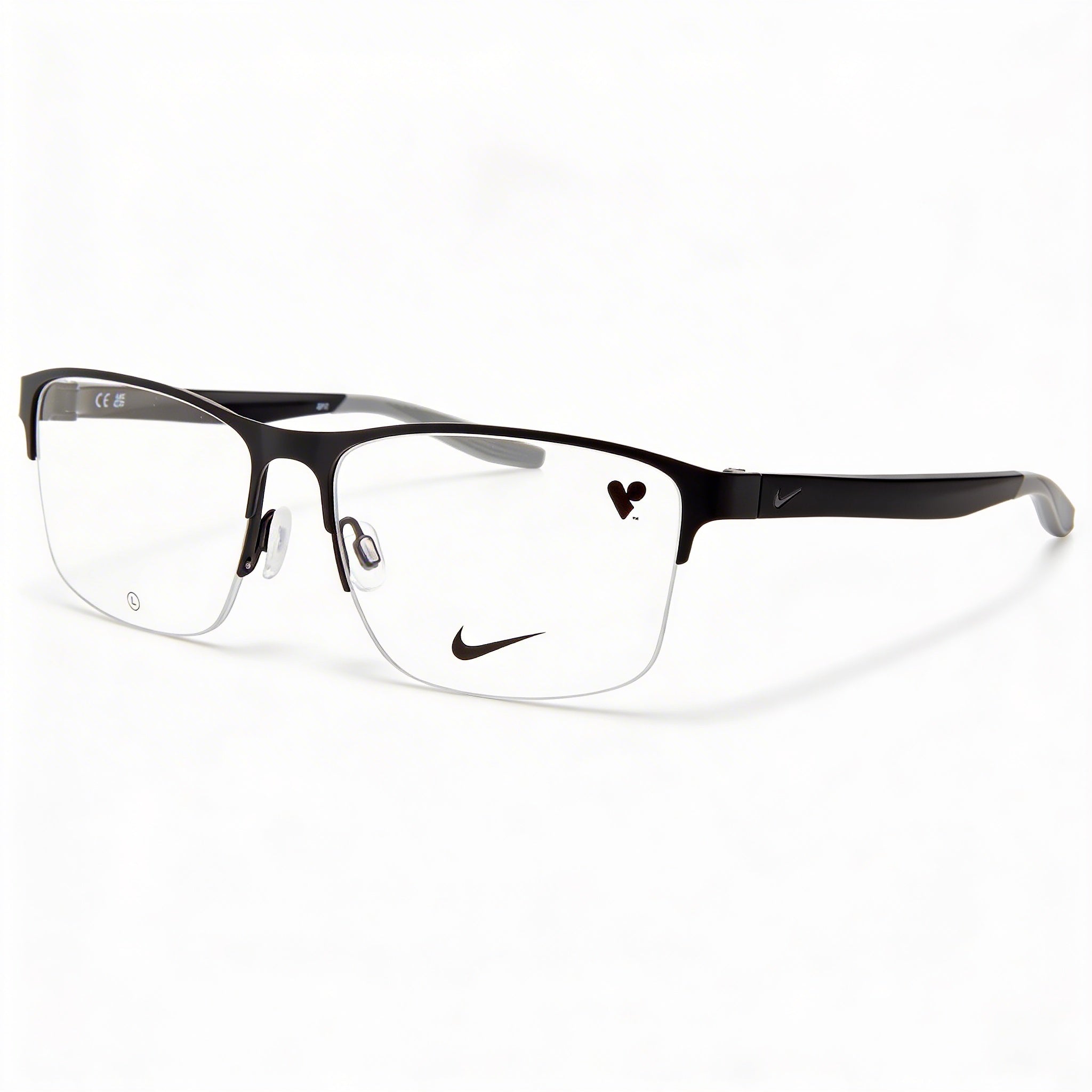 Nike Modern Unisex Metal Frame UV 400 Non-Polarized Lenses Eyewear, Satin Black/Matte Black 55mm, Photo 1