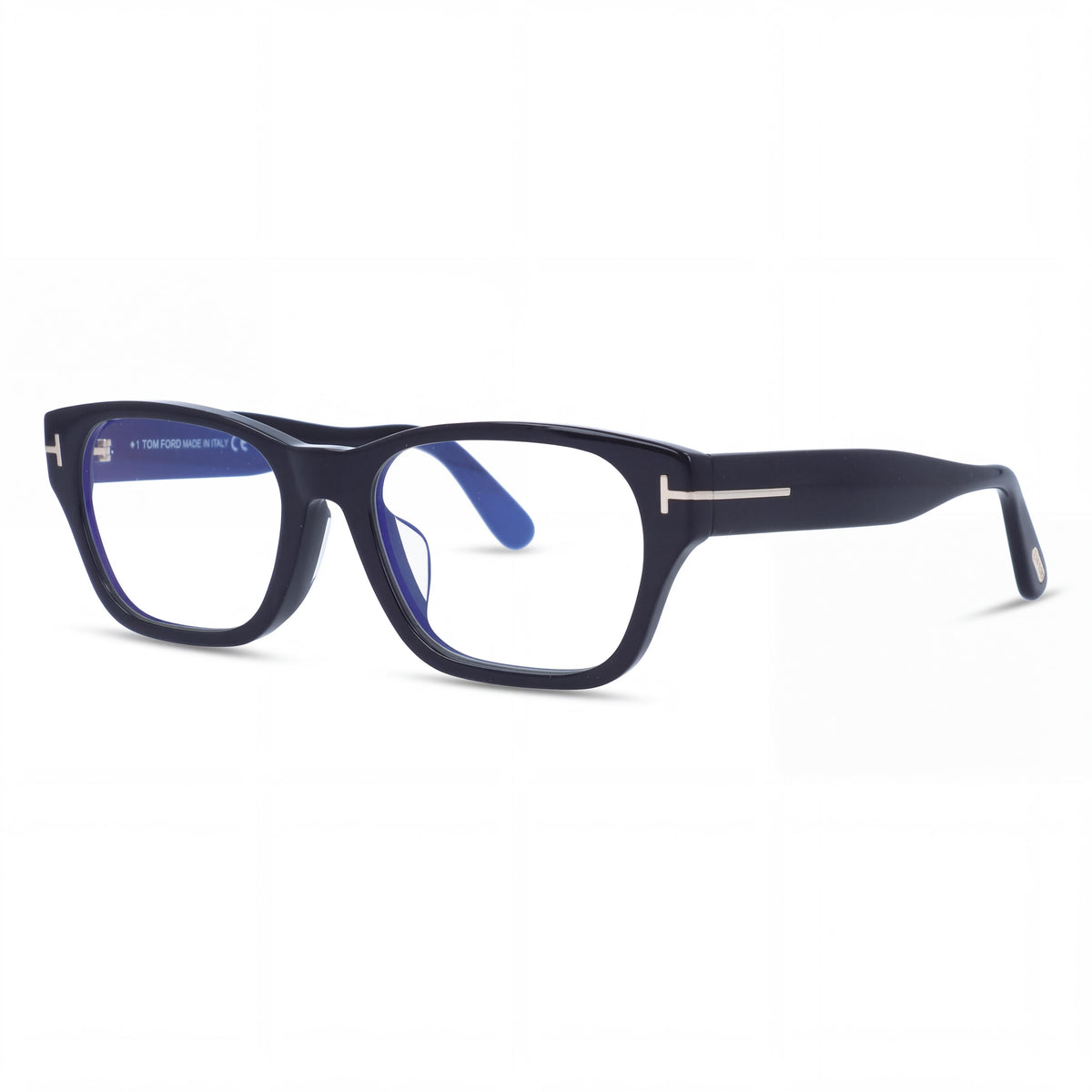 Gafas graduadas de plástico pantografiadas para hombre Tom Ford FT5781-D-B, ajuste asiático, con filtro de luz azul, negro brillante, 54 mm, Photo 1
